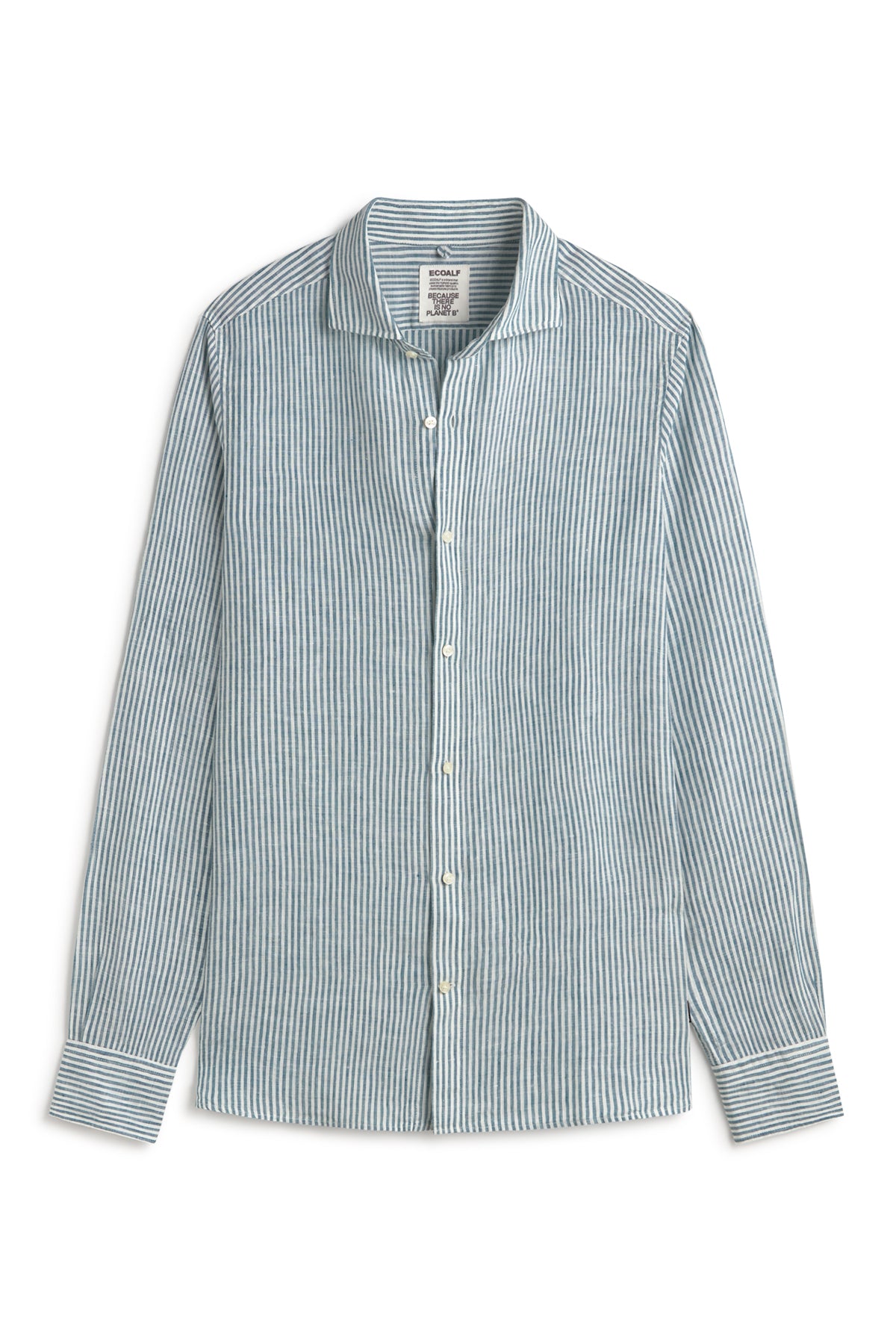 CAMICIA IN LINO ALFREDO A RIGHE VERDE