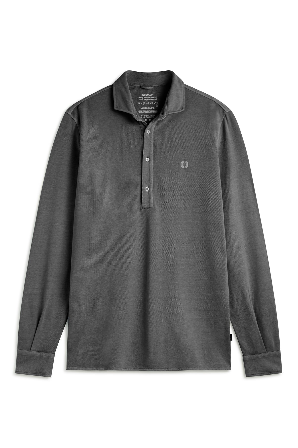 DARK GREY POL PIQUE SHIRT