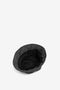 BLACK FLOCK BUCKET HAT