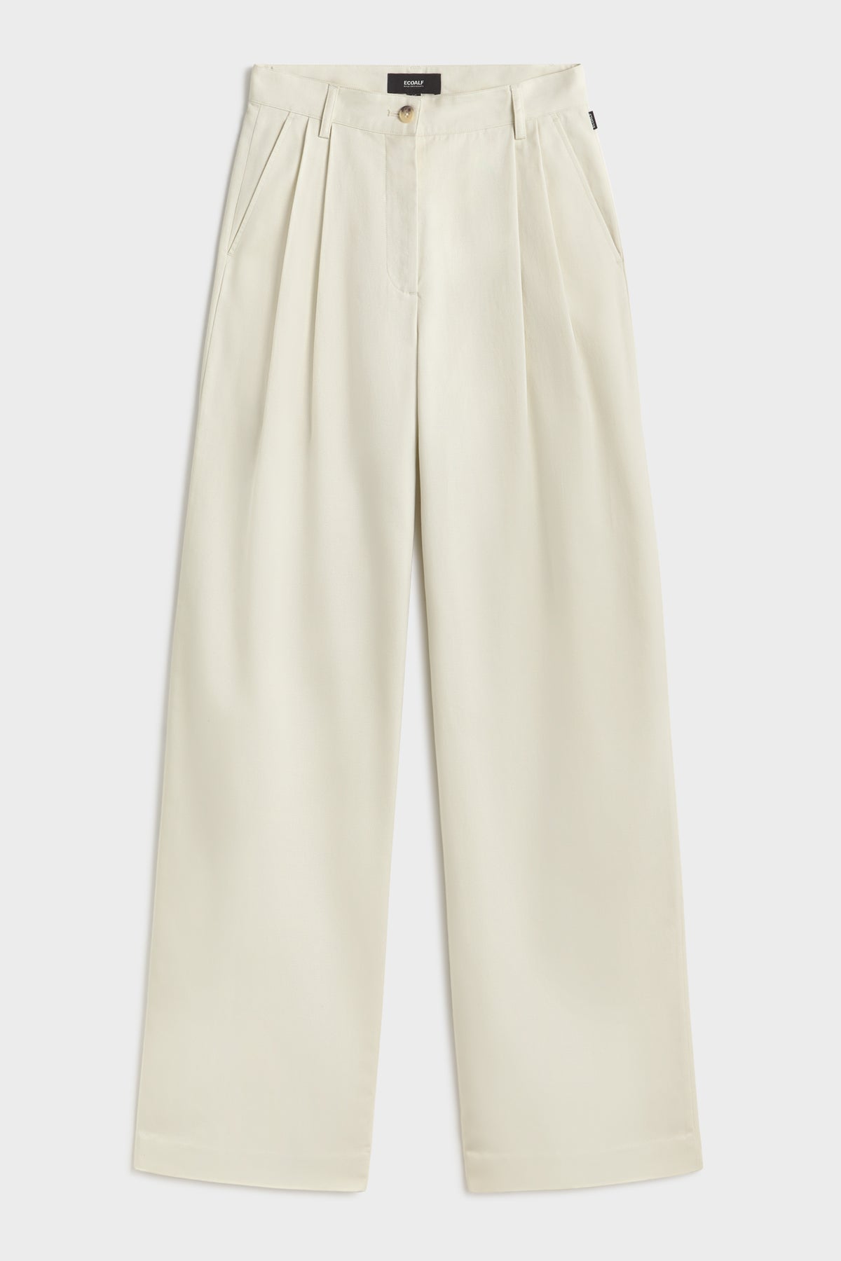 WHITE TECHNICAL COTTON MIEL TROUSERS