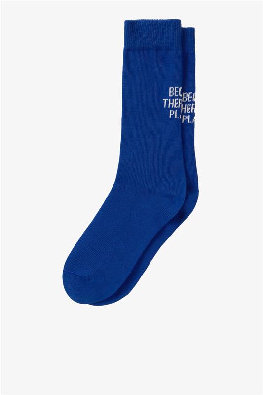 BLUE UNISEX BROAD SOCKS