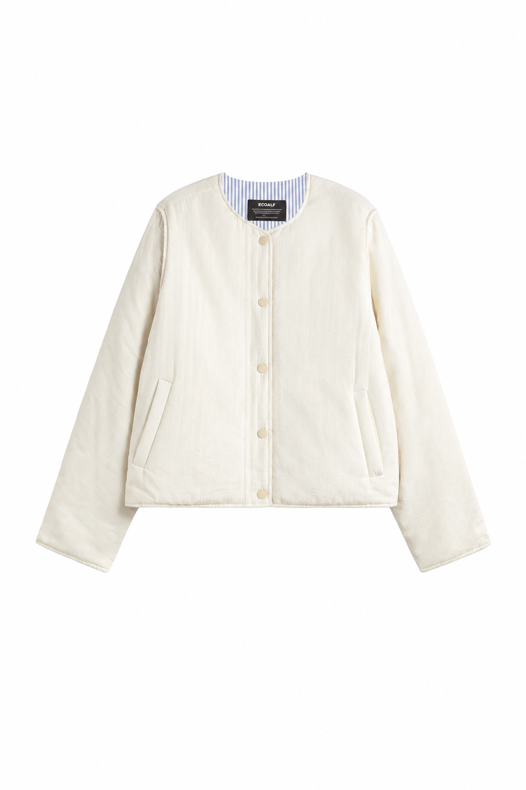 CHAQUETA REVERSIBLE GABI AZUL Y BLANCO