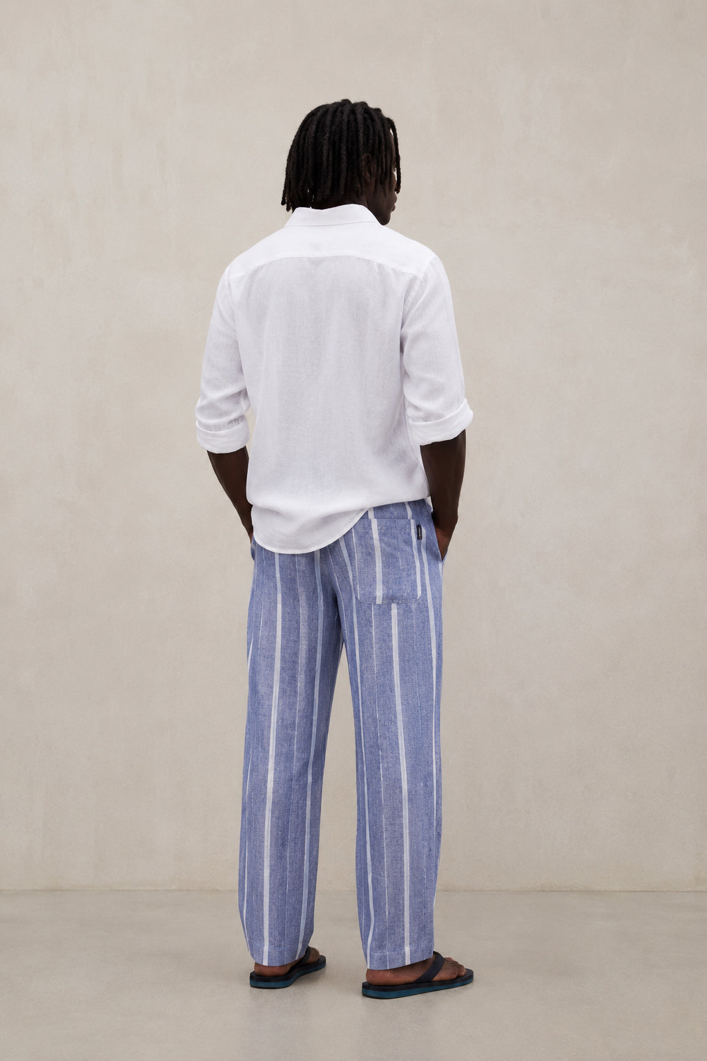 GINA STRIPED TROUSERS BLUE