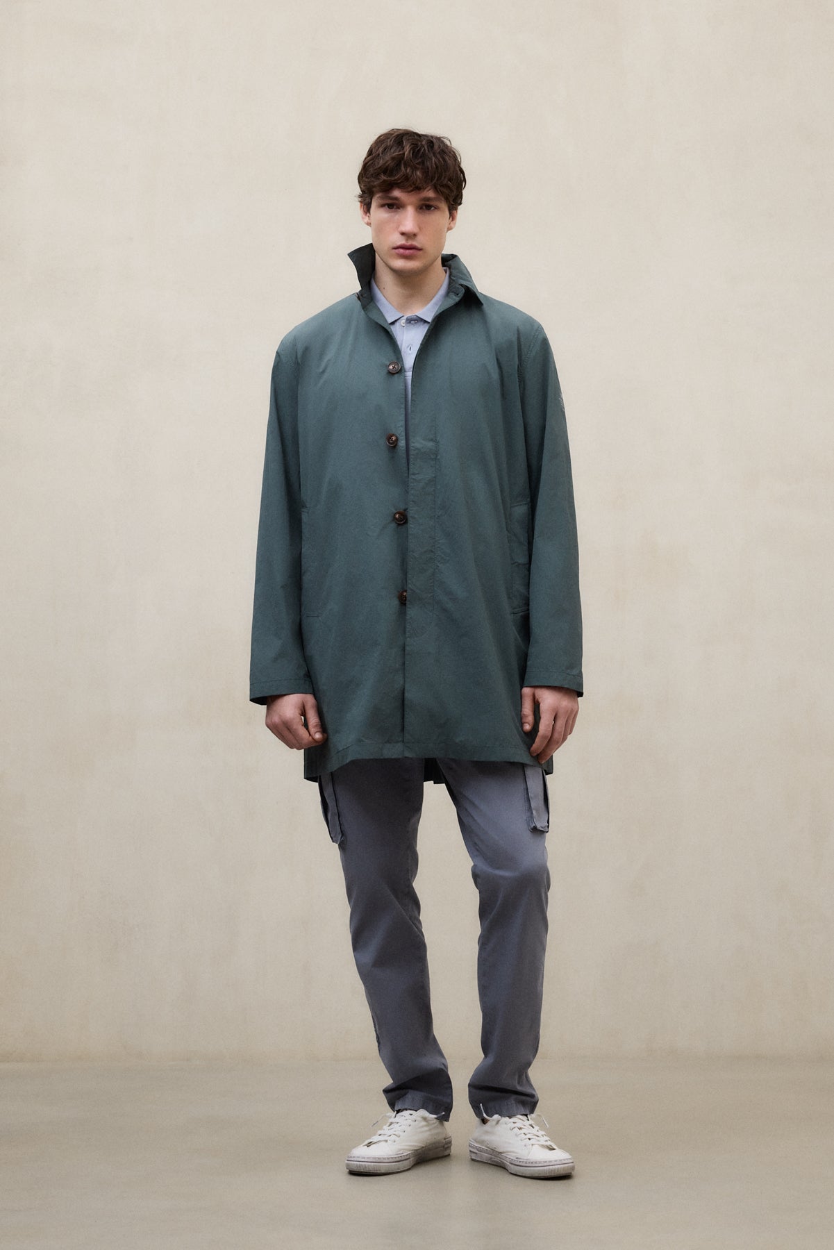 TRENCH VESTAL VERDE RIPIEGABILE
