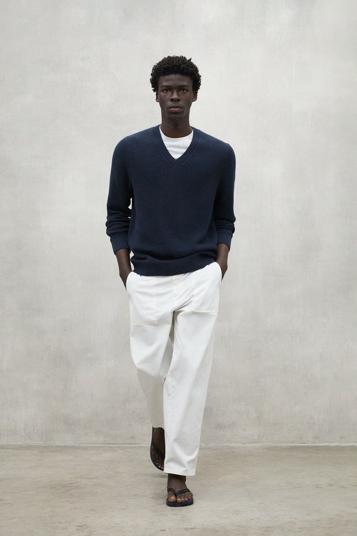 PULL FICUS BLEU MARINE