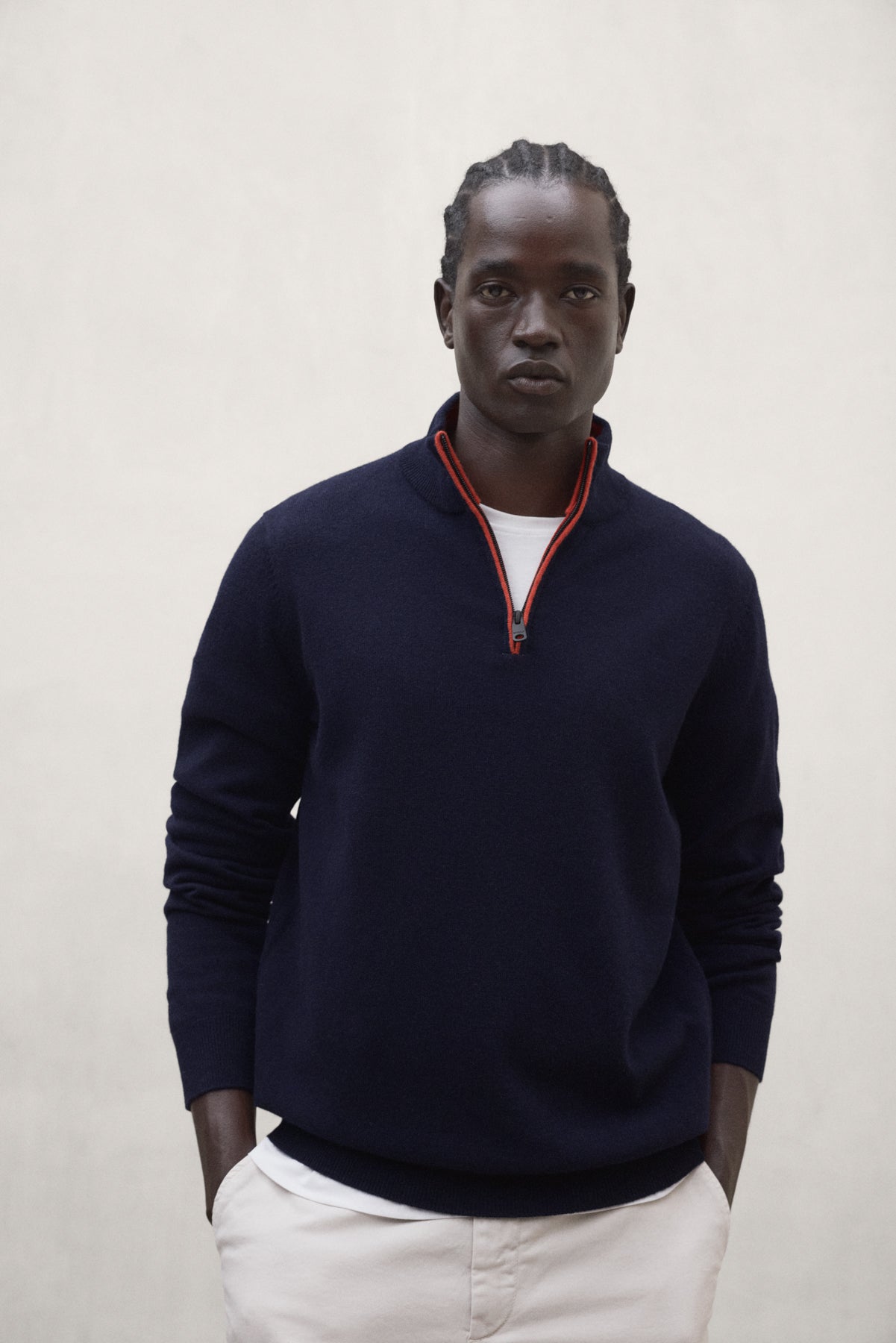 NAVY BLUE LARCH SWEATER