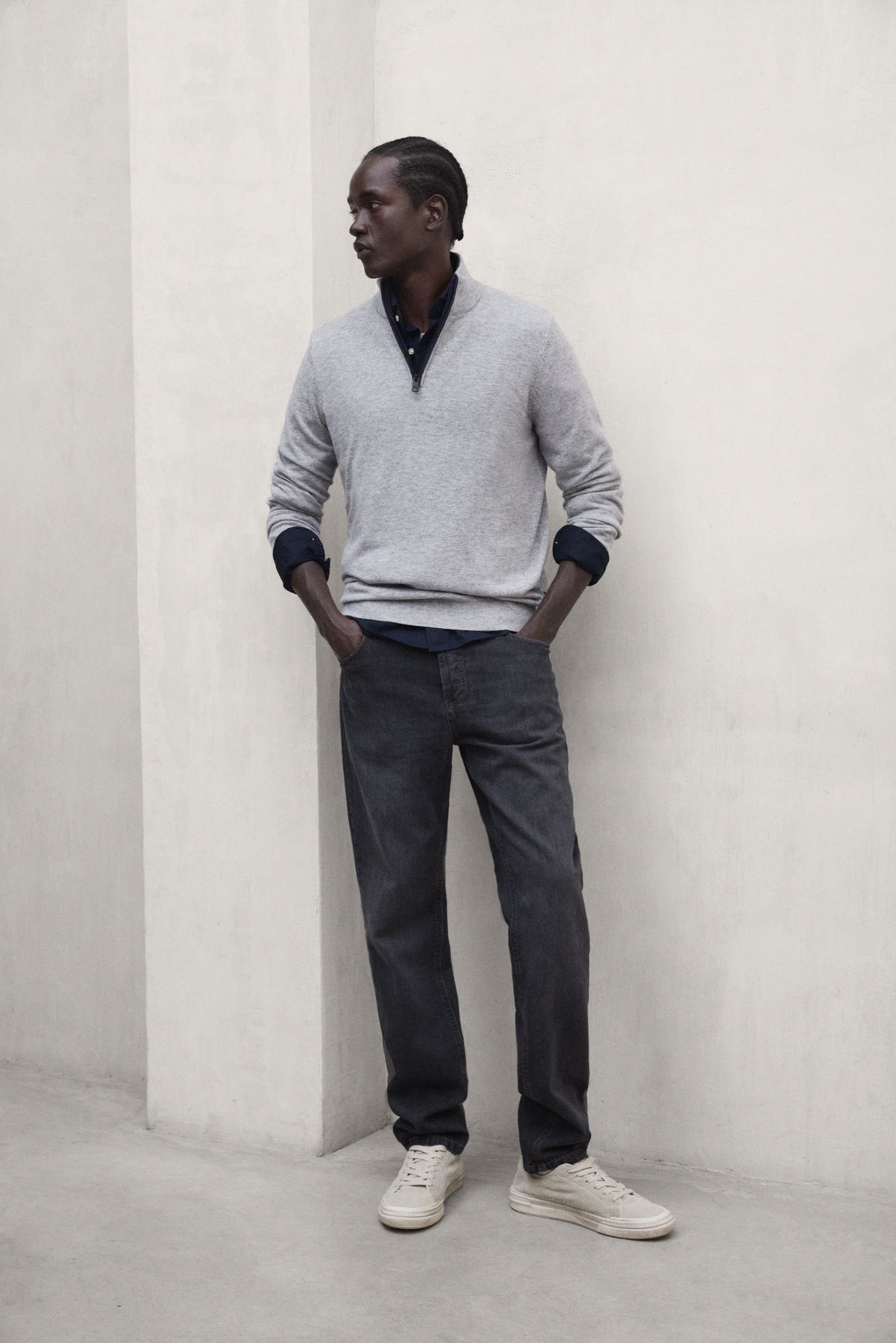 GREY LARCH SWEATER