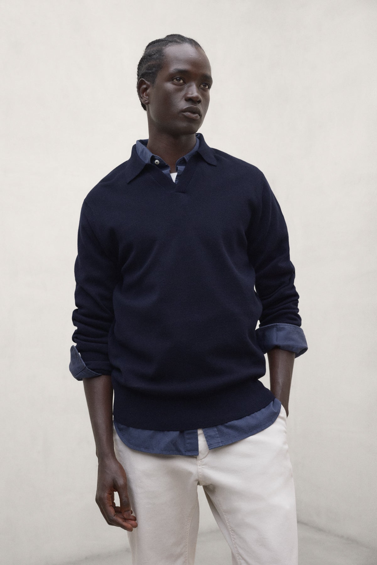 PULL MOPANE BLEU MARINE
