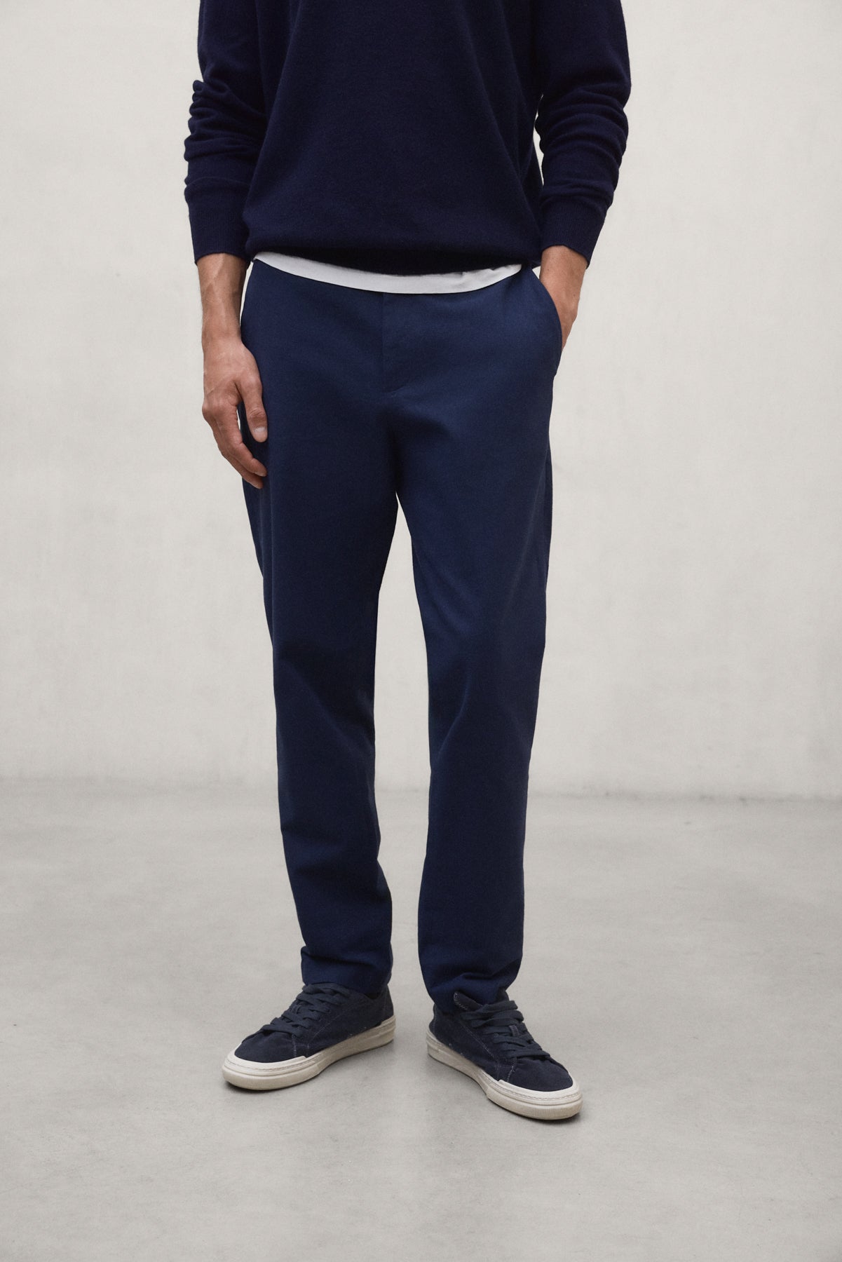 BAFI NAVY BLUE COTTON TROUSERS