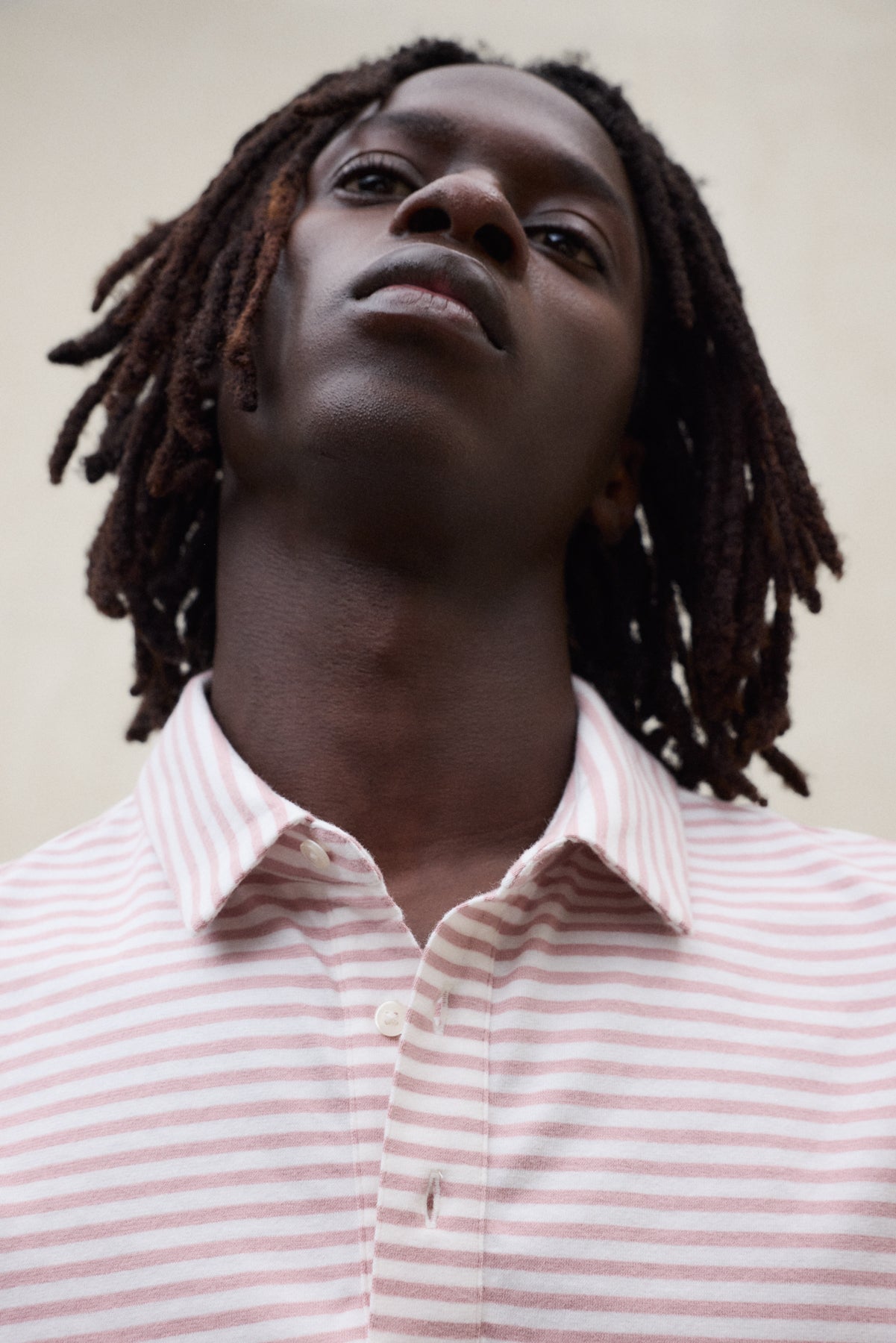 STRIPED PINK LOGAN POLO SHIRT