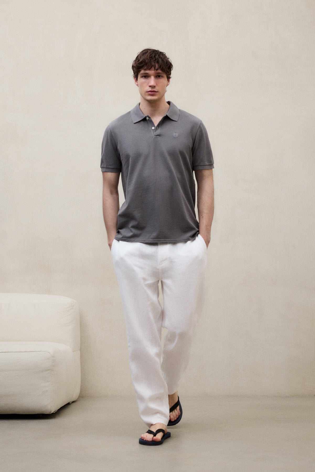 PIQUÉ-POLOSHIRT TEDAN BRAUN