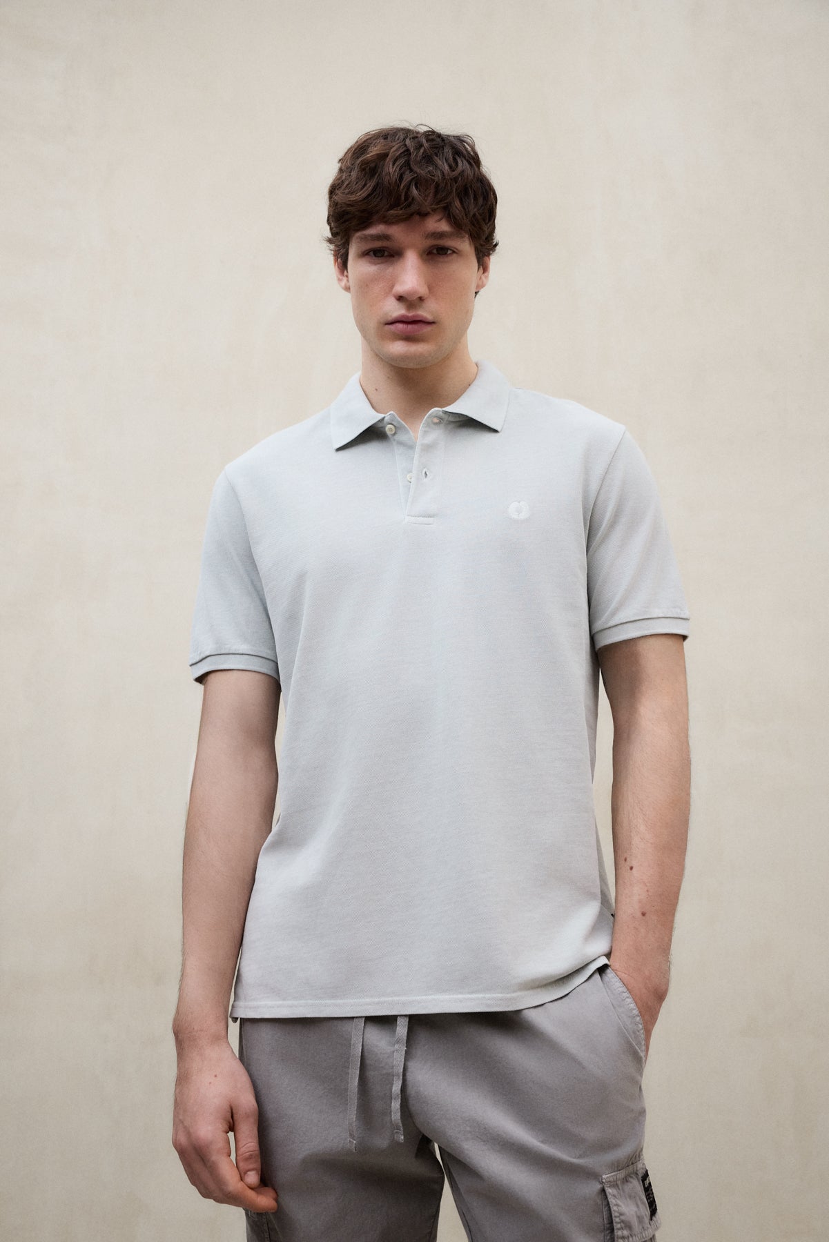 POLO PIQUÉ TEDAN GRIS CLAIR