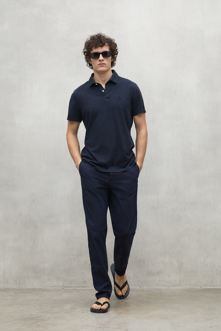 POLO JERSEY THEO BLEU MARINE