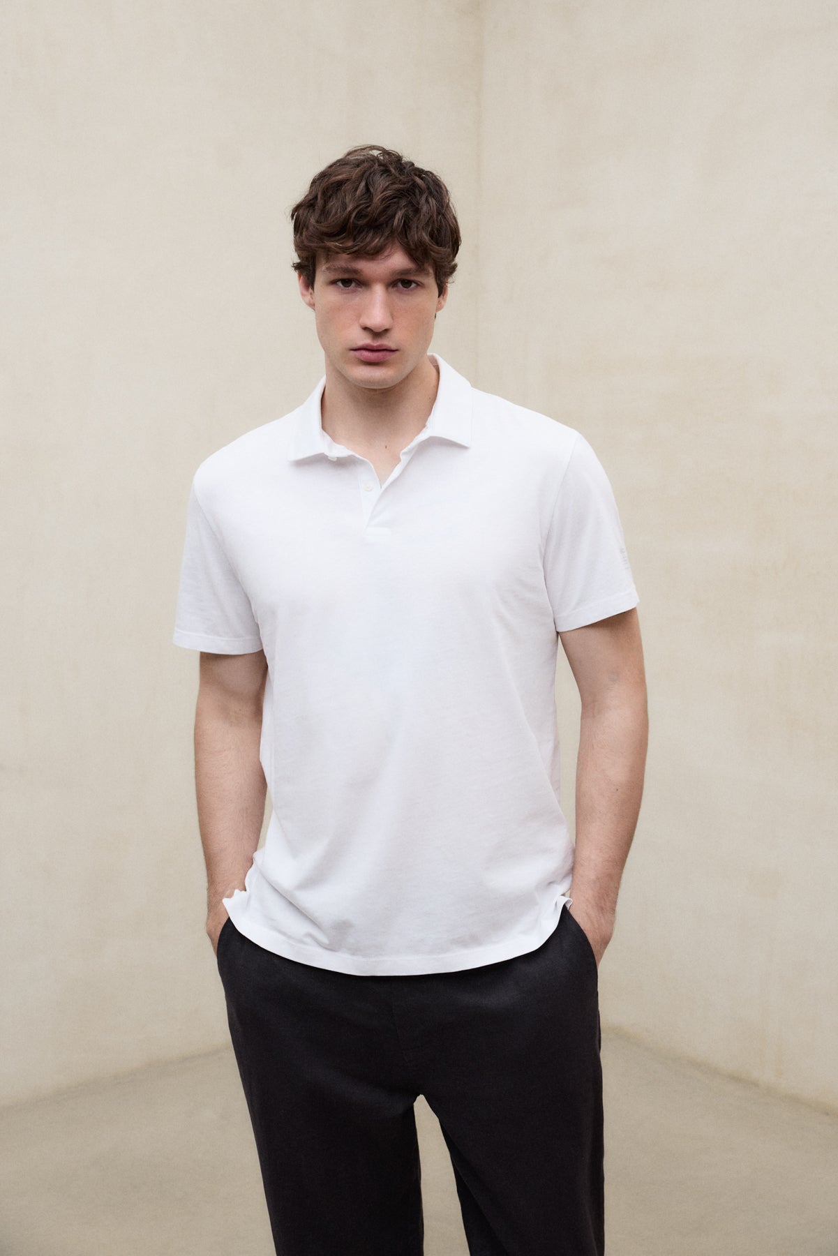 POLO IN MAGLIA THEO BIANCO