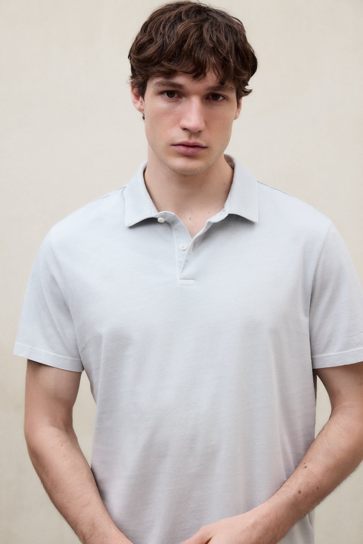 THEO LIGHT BLUE KNIT POLO SHIRT