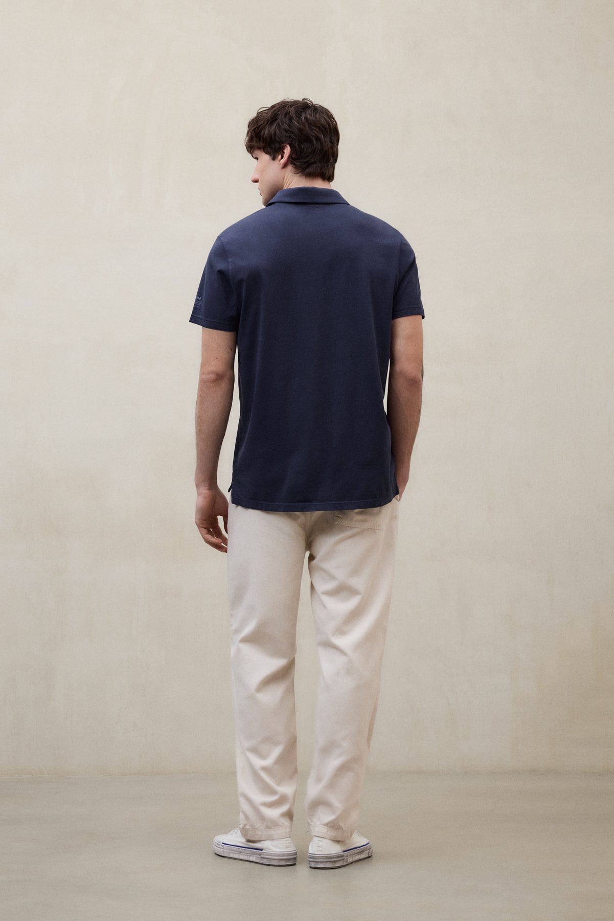 THEO STRICKPOLO IN MARINEBLAU