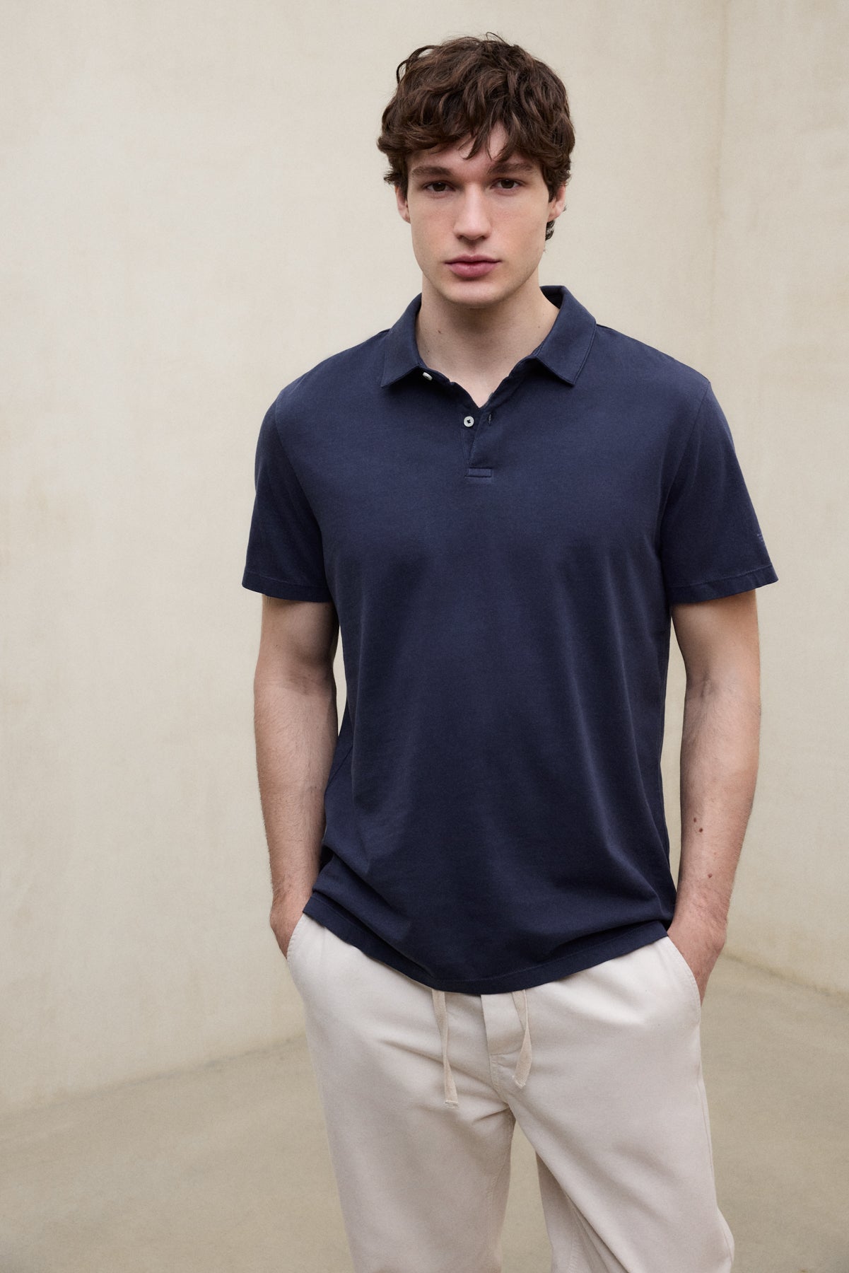 THEO STRICKPOLO IN MARINEBLAU