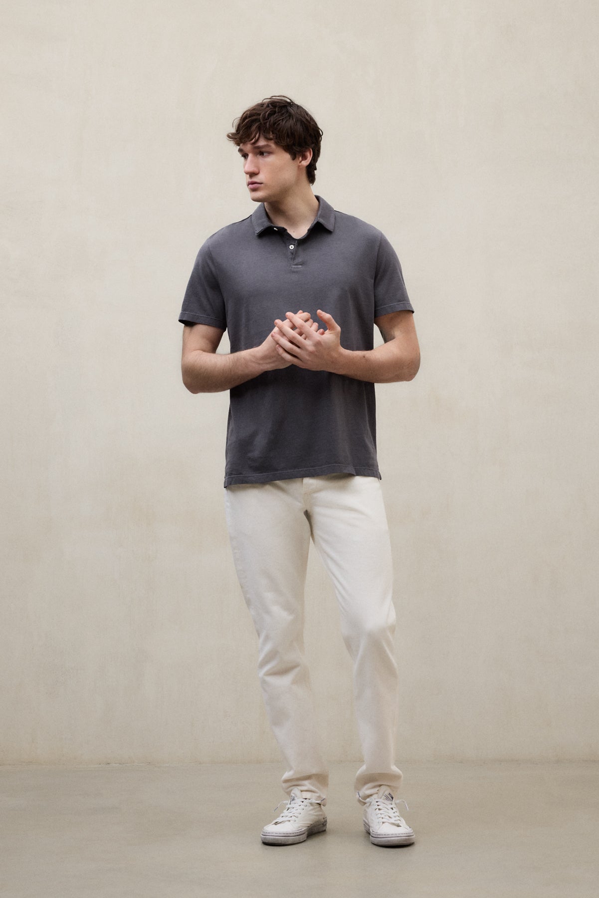 POLO IN MAGLIA THEO GRIGIO SCURO