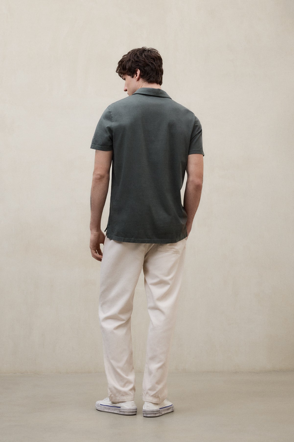 THEO DARK GREEN KNIT POLO SHIRT