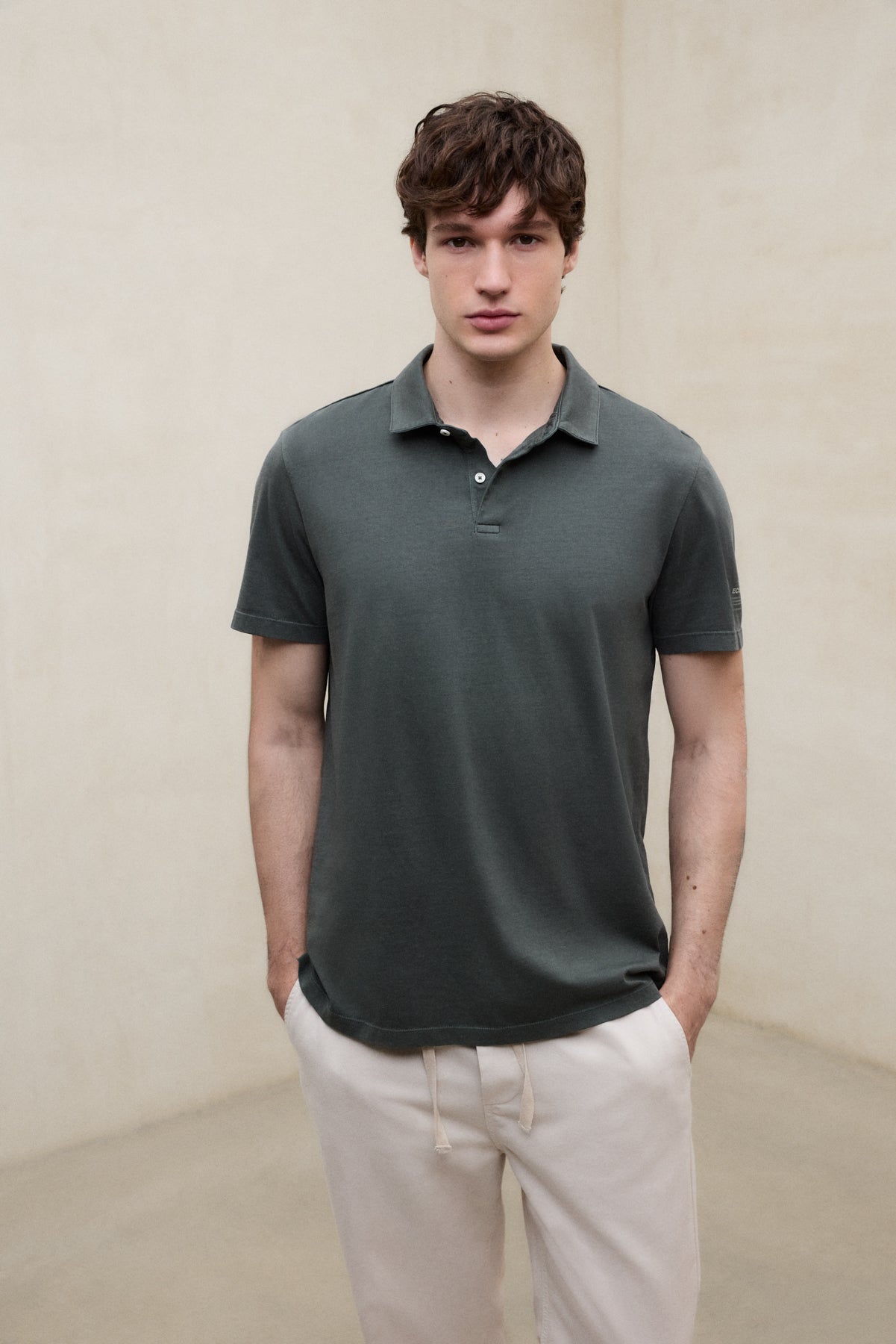 POLO IN MAGLIA THEO VERDE SCURO