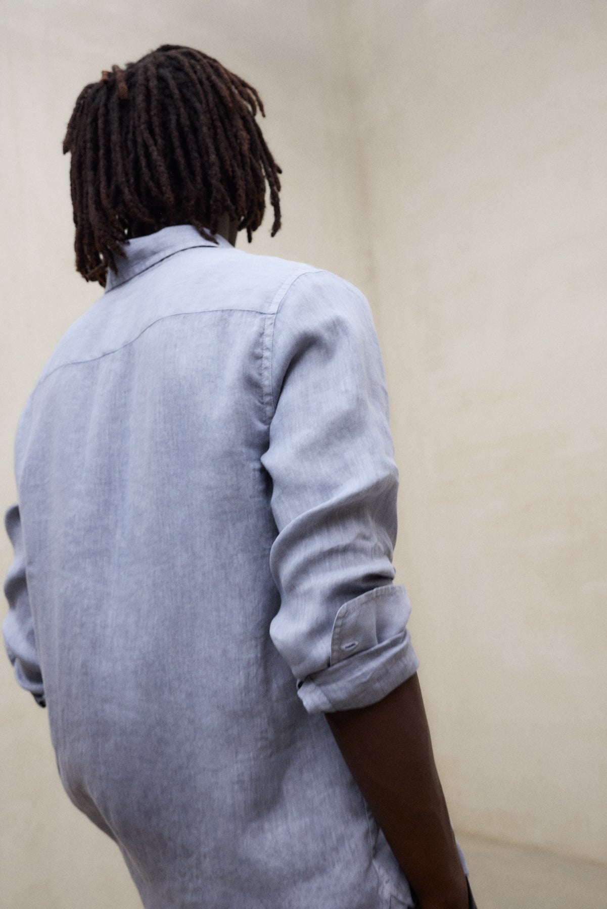 CHEMISE ALFREDO EN LIN BLEU