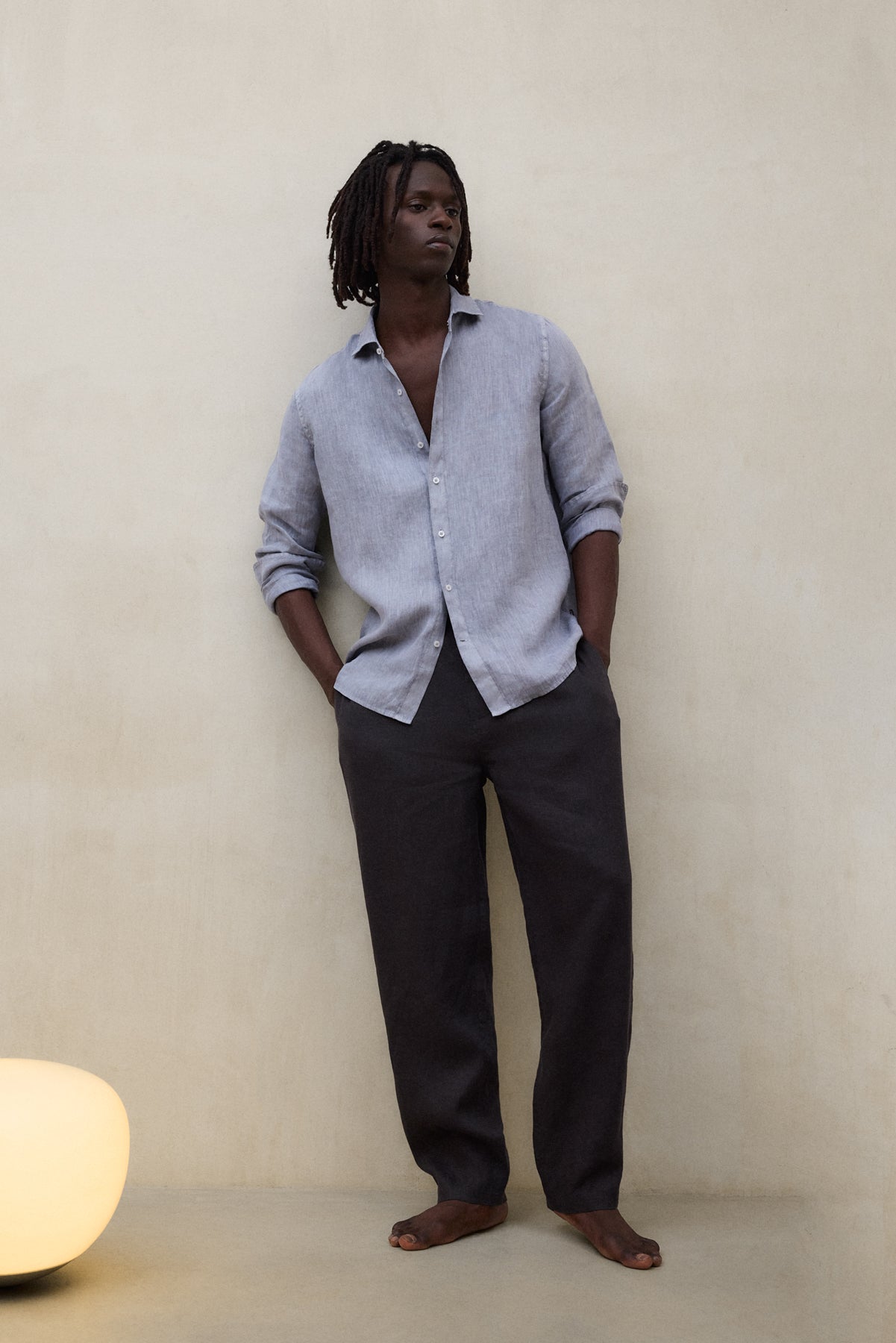 CAMISA ALFREDO DE LINO AZUL