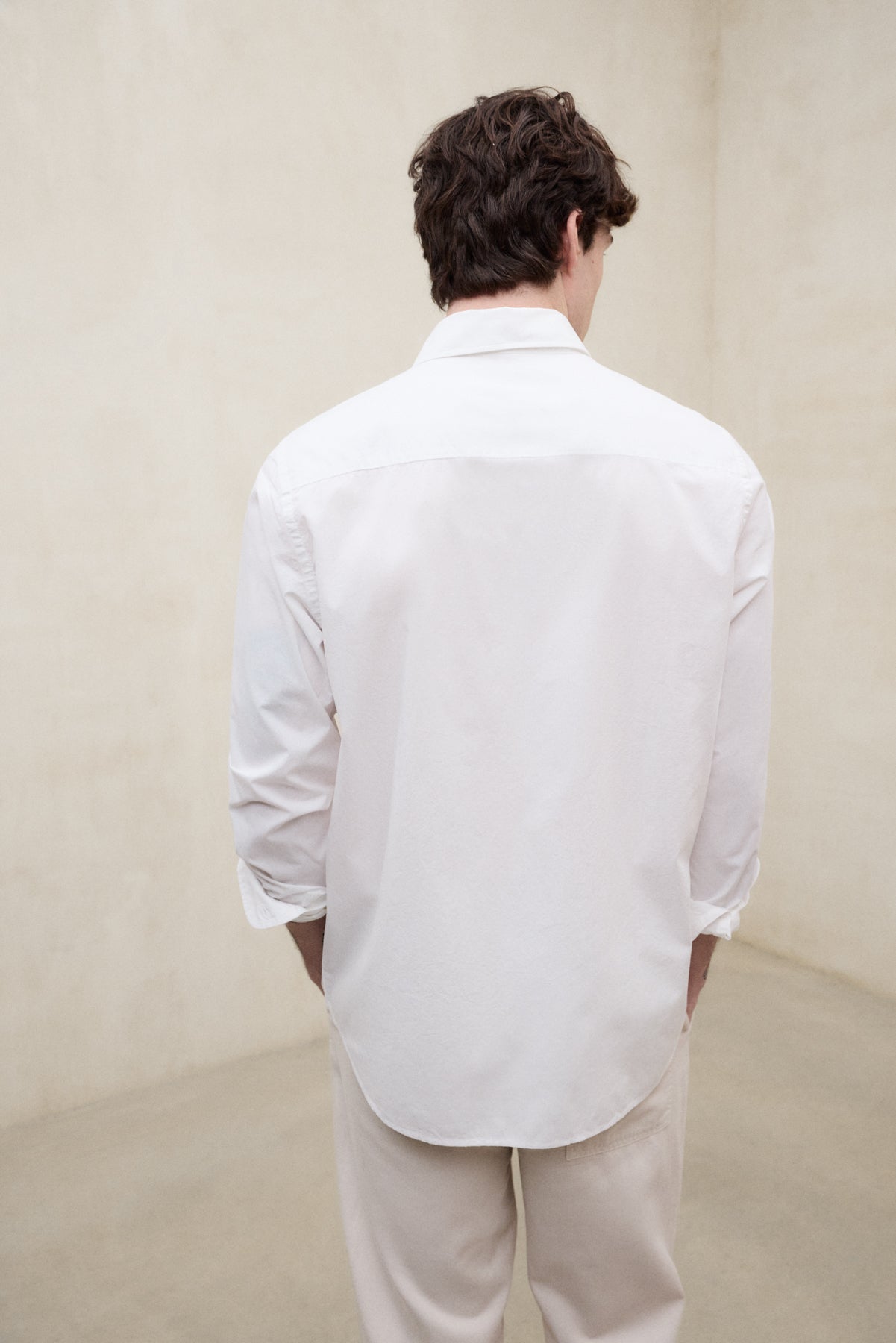 CAMISA ANTEJO DE POPELÍN BLANCA