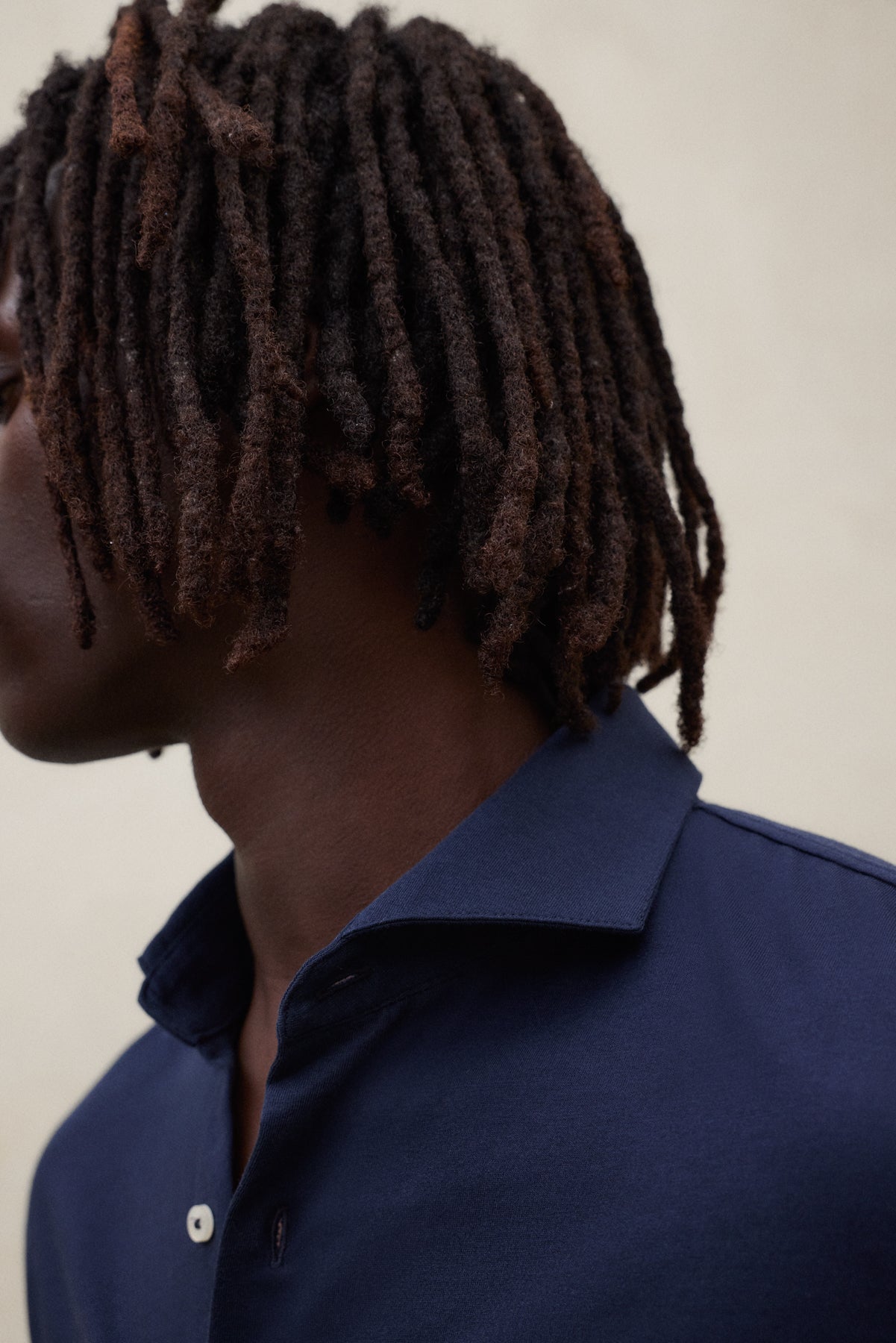 NAVY BLUE MOLE SHIRT