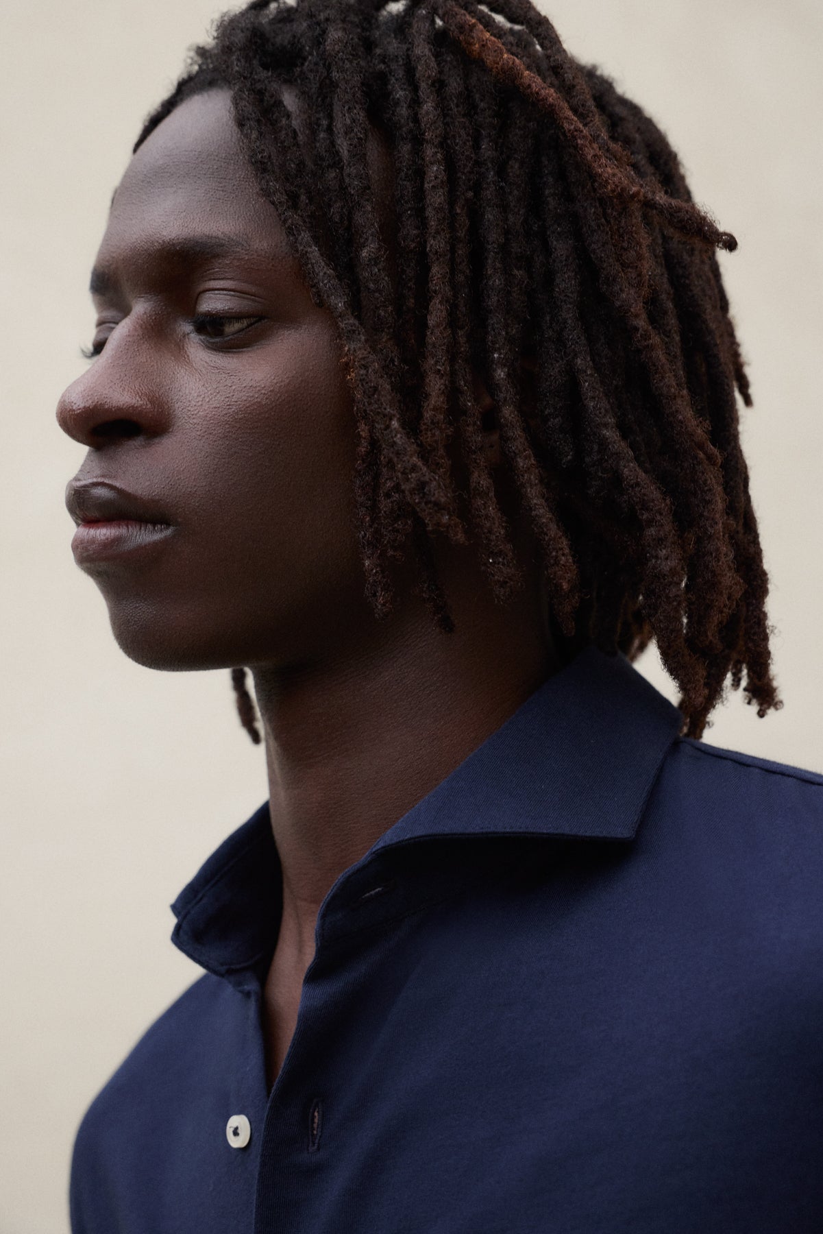 NAVY BLUE MOLE SHIRT