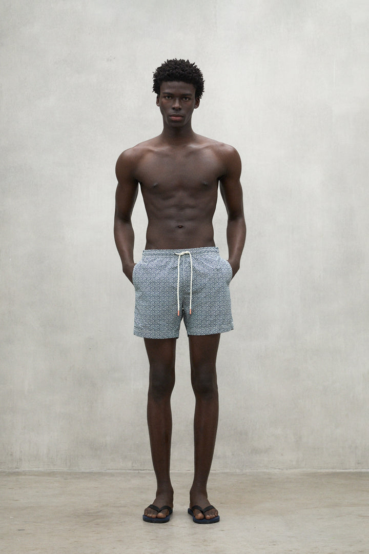 BLUE BEQUIA SWIM TRUNKS