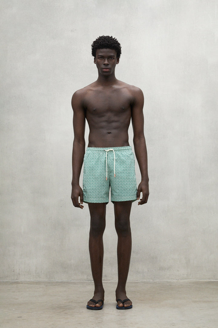 GREEN BEQUIA SWIM TRUNKS