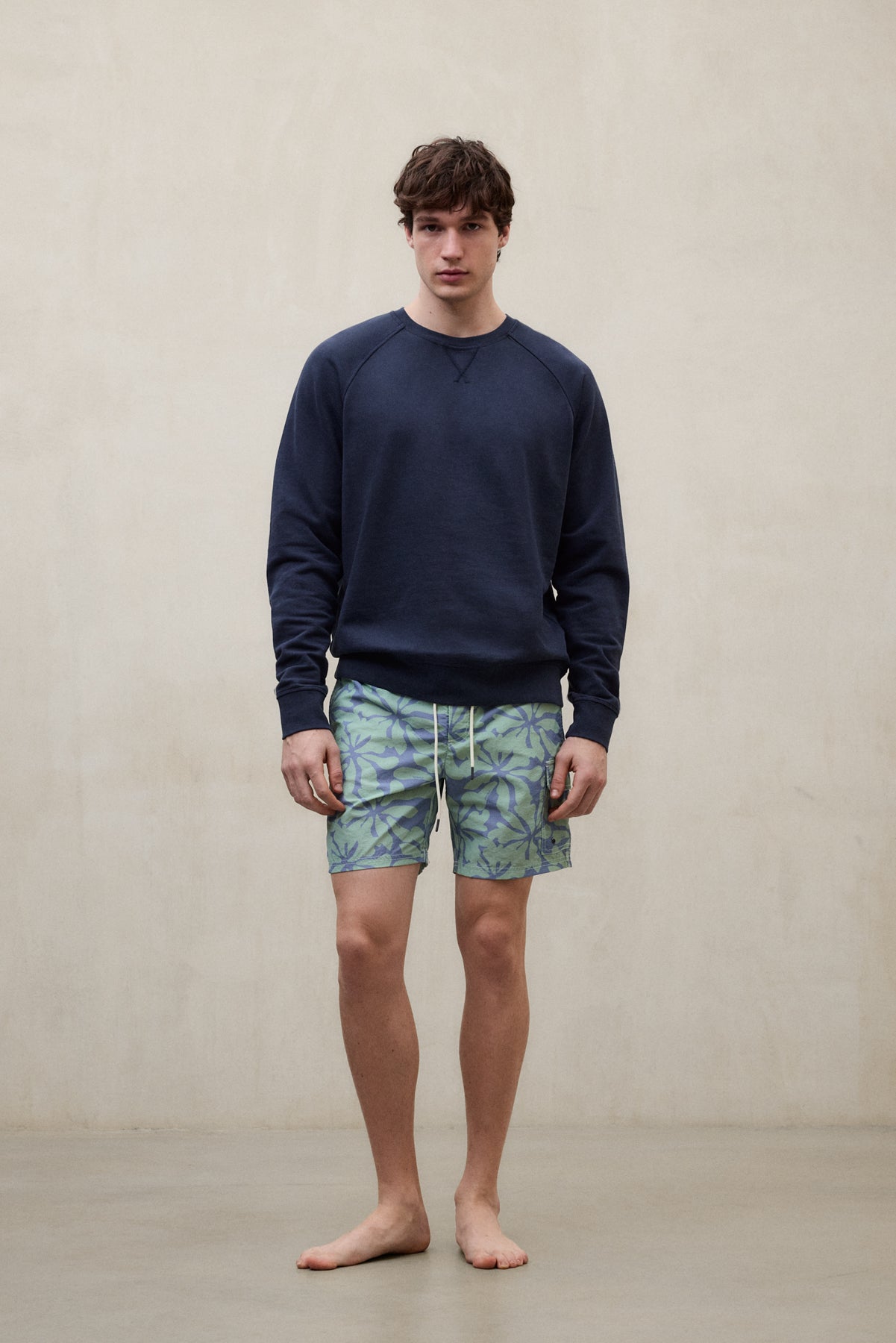 GREEN BIQUE SWIM TRUNKS