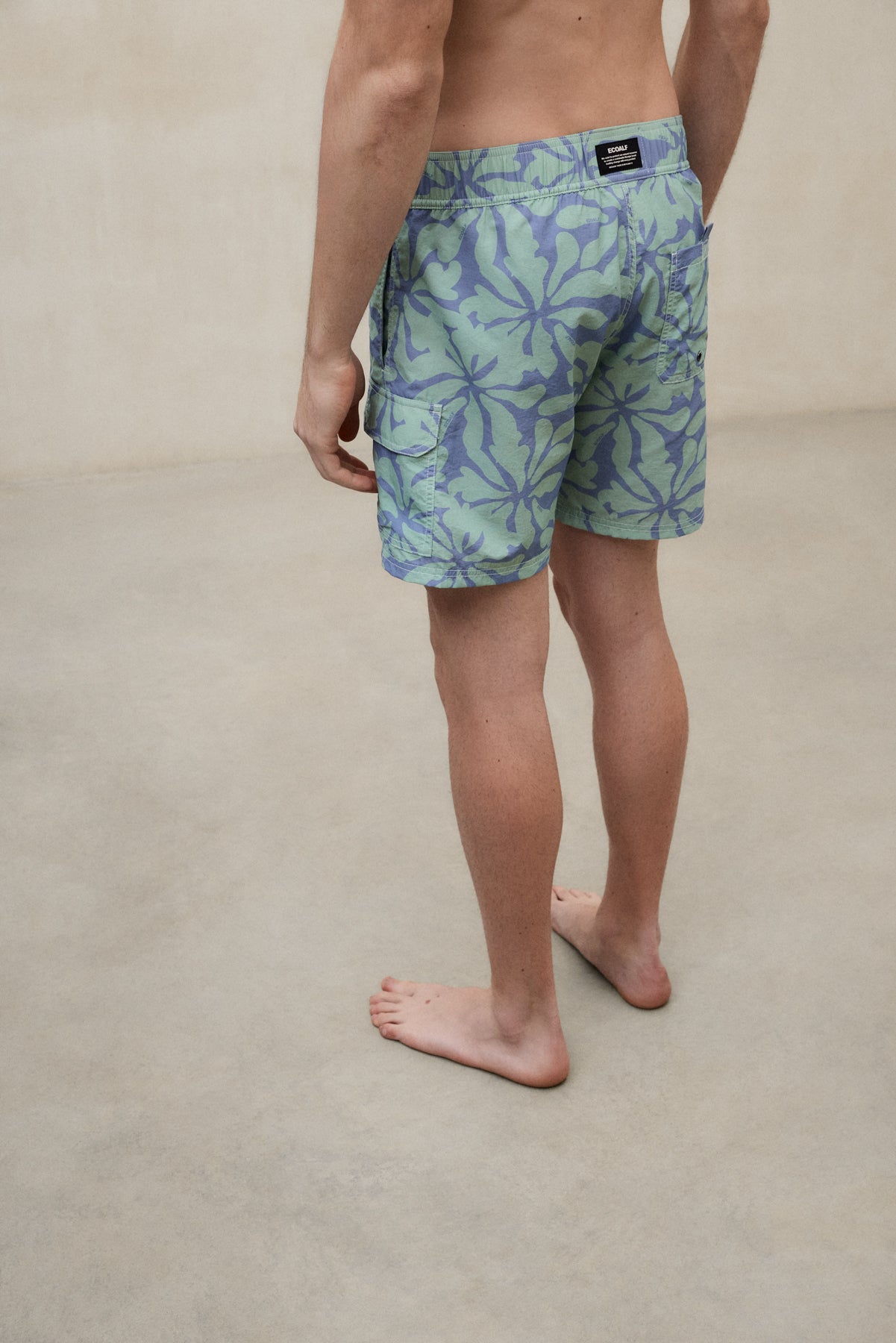 GREEN BIQUE SWIM TRUNKS