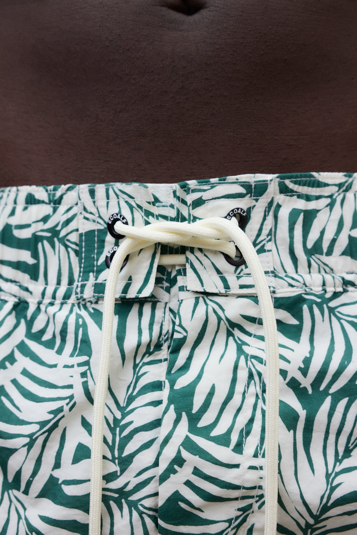 GREEN BIQUE SWIM TRUNKS