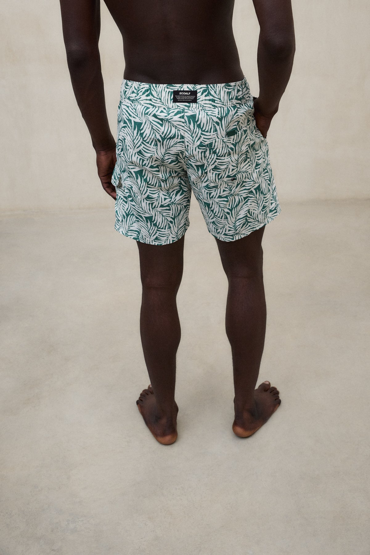 GREEN BIQUE SWIM TRUNKS