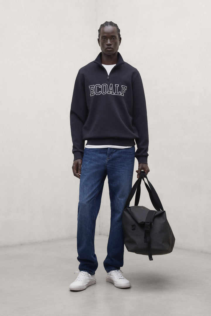 NAVY BLUE TEREL LOGO SWEATSHIRT