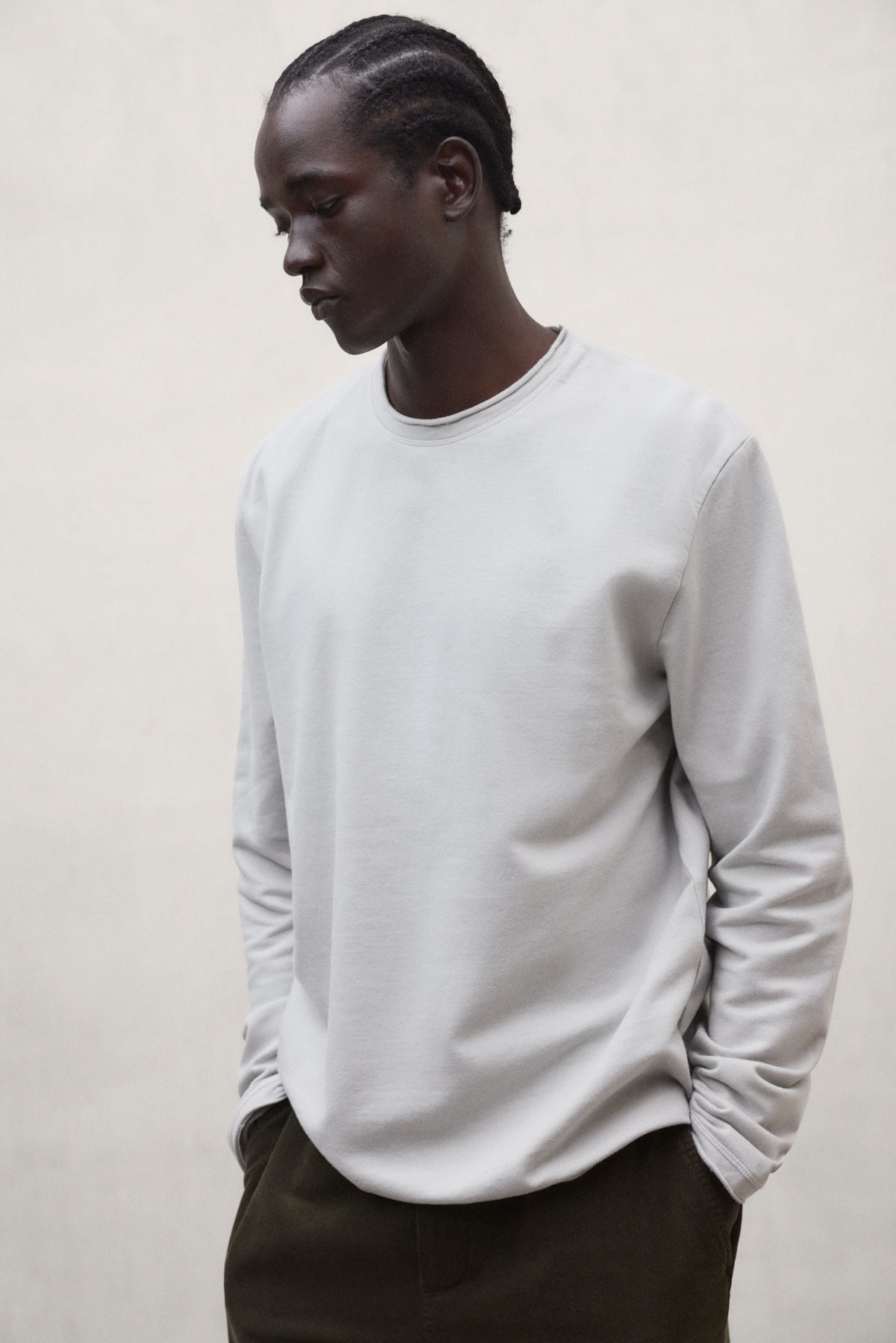 T-SHIRT À MANCHES LONGUES MON GRIS CLAIR
