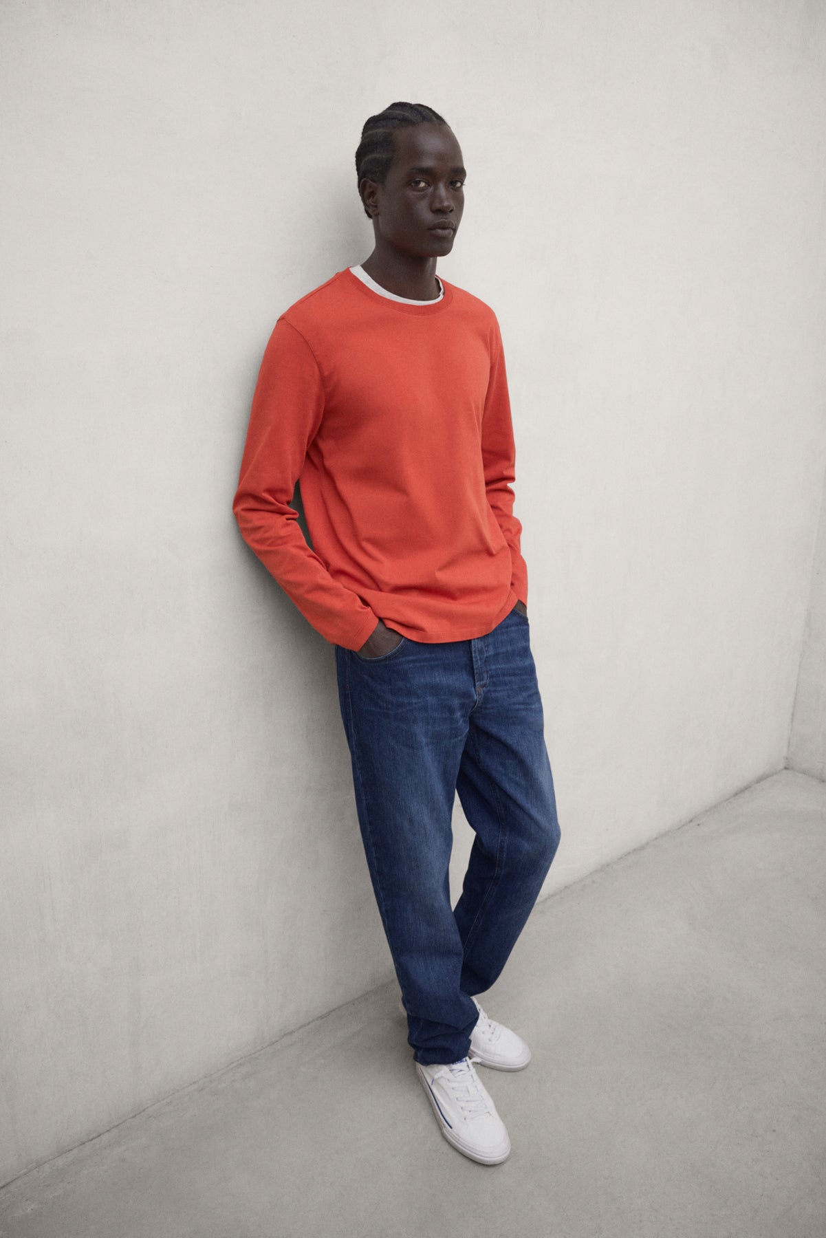 CAMISETA MANGA LARGA PLA NARANJA