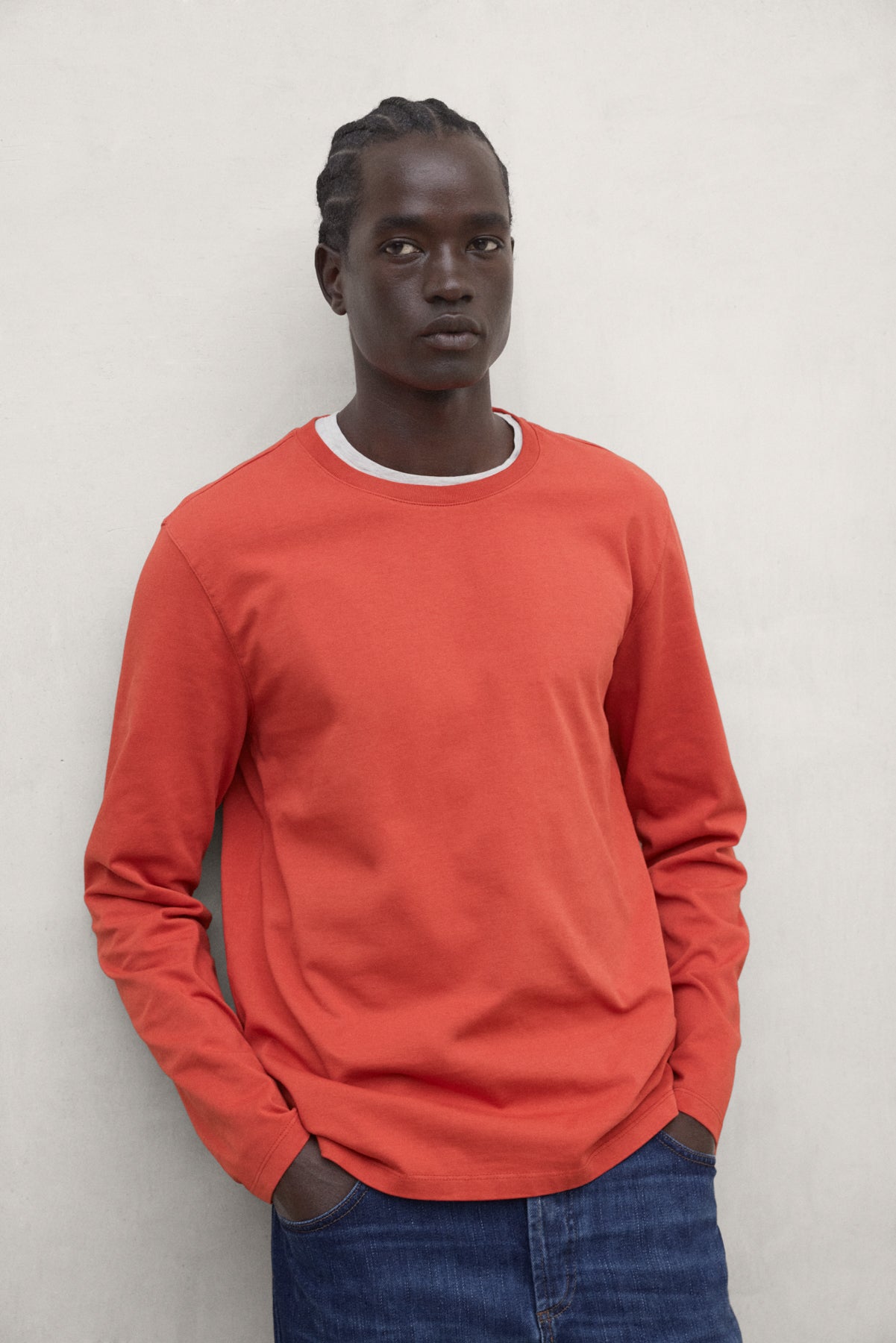 CAMISETA MANGA LARGA PLA NARANJA
