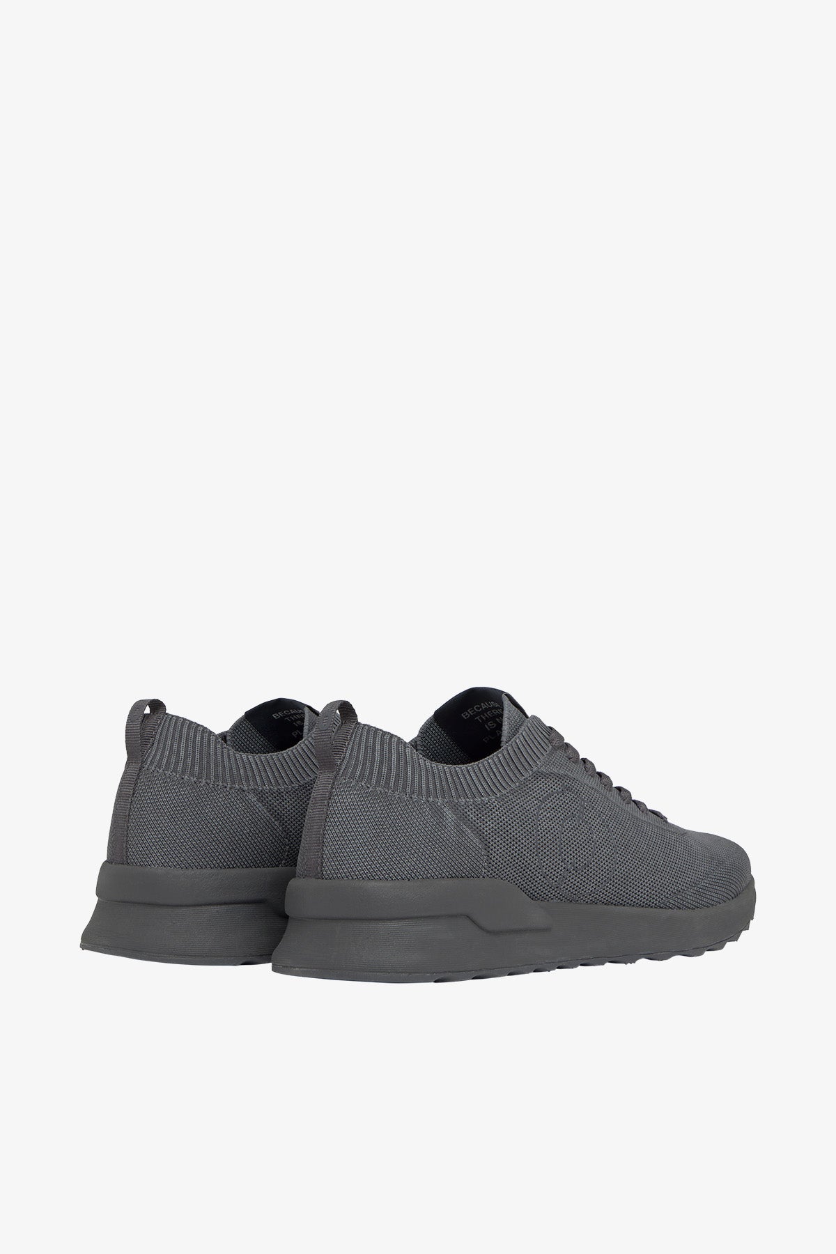 BASKETS EN MAILLE CONDE KNIT TEINTÉES GRIS FONCÉ