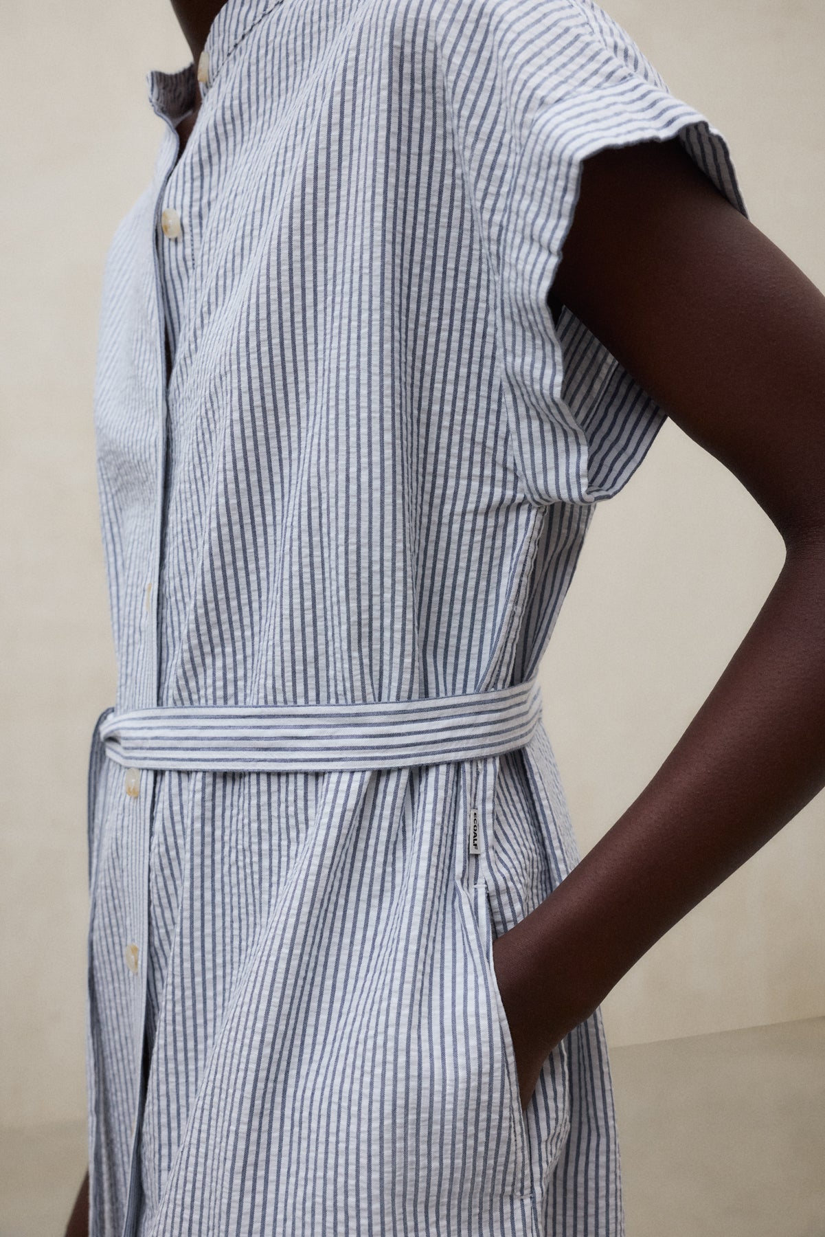AMETHYST DRESS BLUE STRIPES