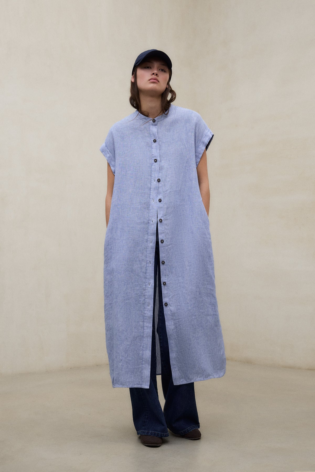 AMETHYST MAO DRESS BLUE
