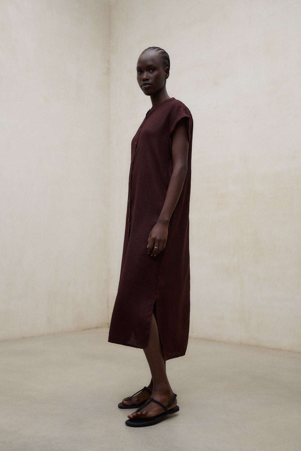 AMETHYST DRESS BROWN