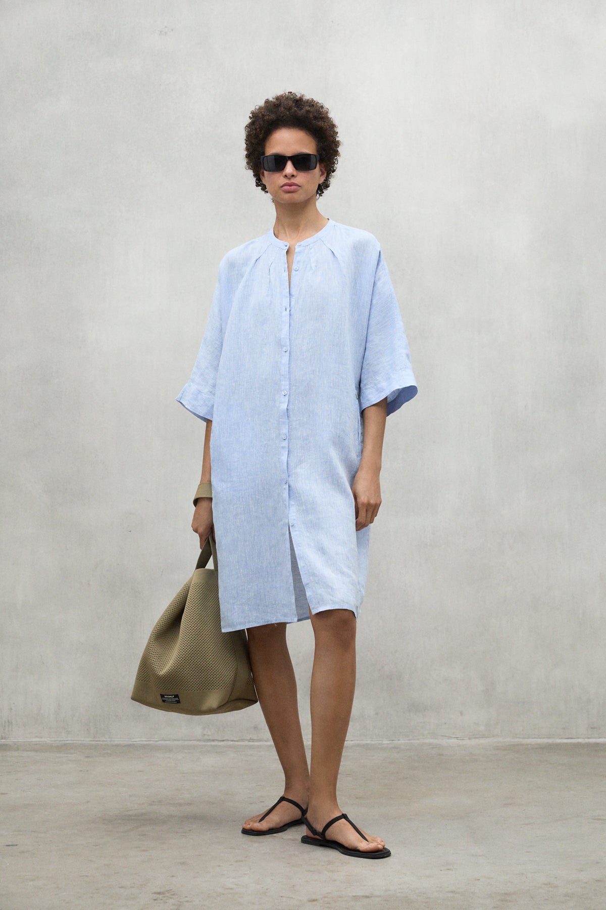 SHORT LIGHT BLUE LEA DRESS
