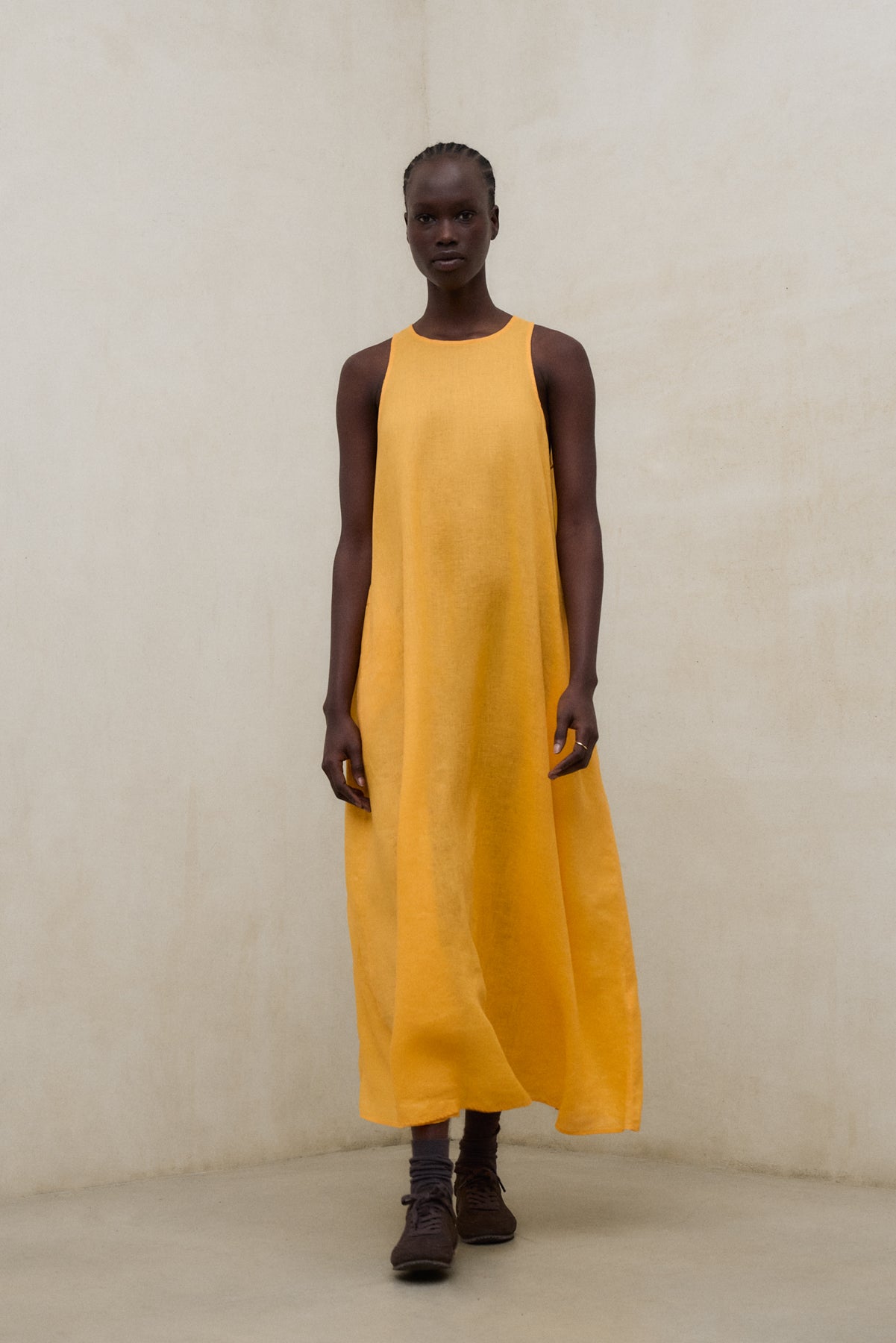 ORANGE UKARA DRESS