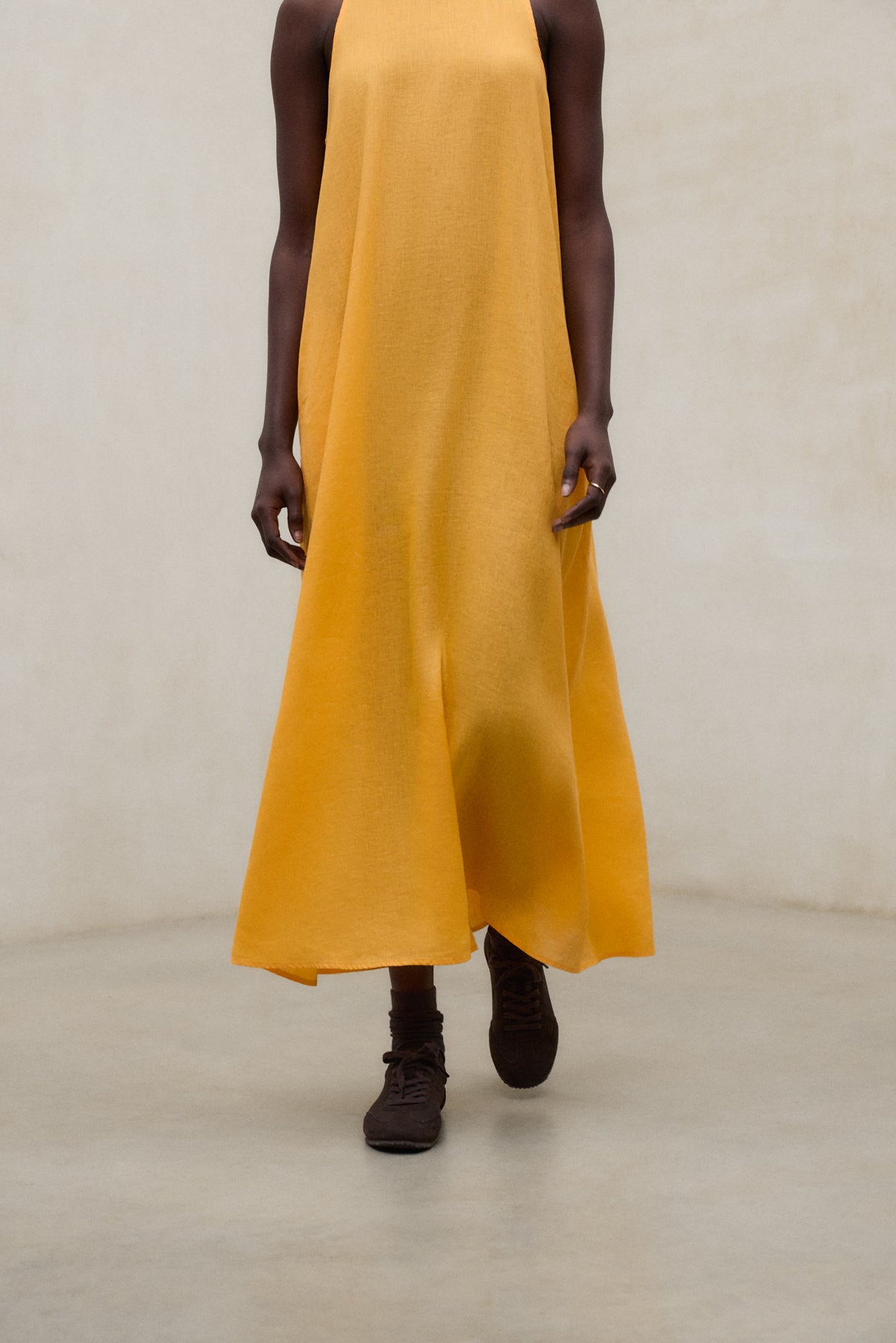 ORANGE UKARA DRESS