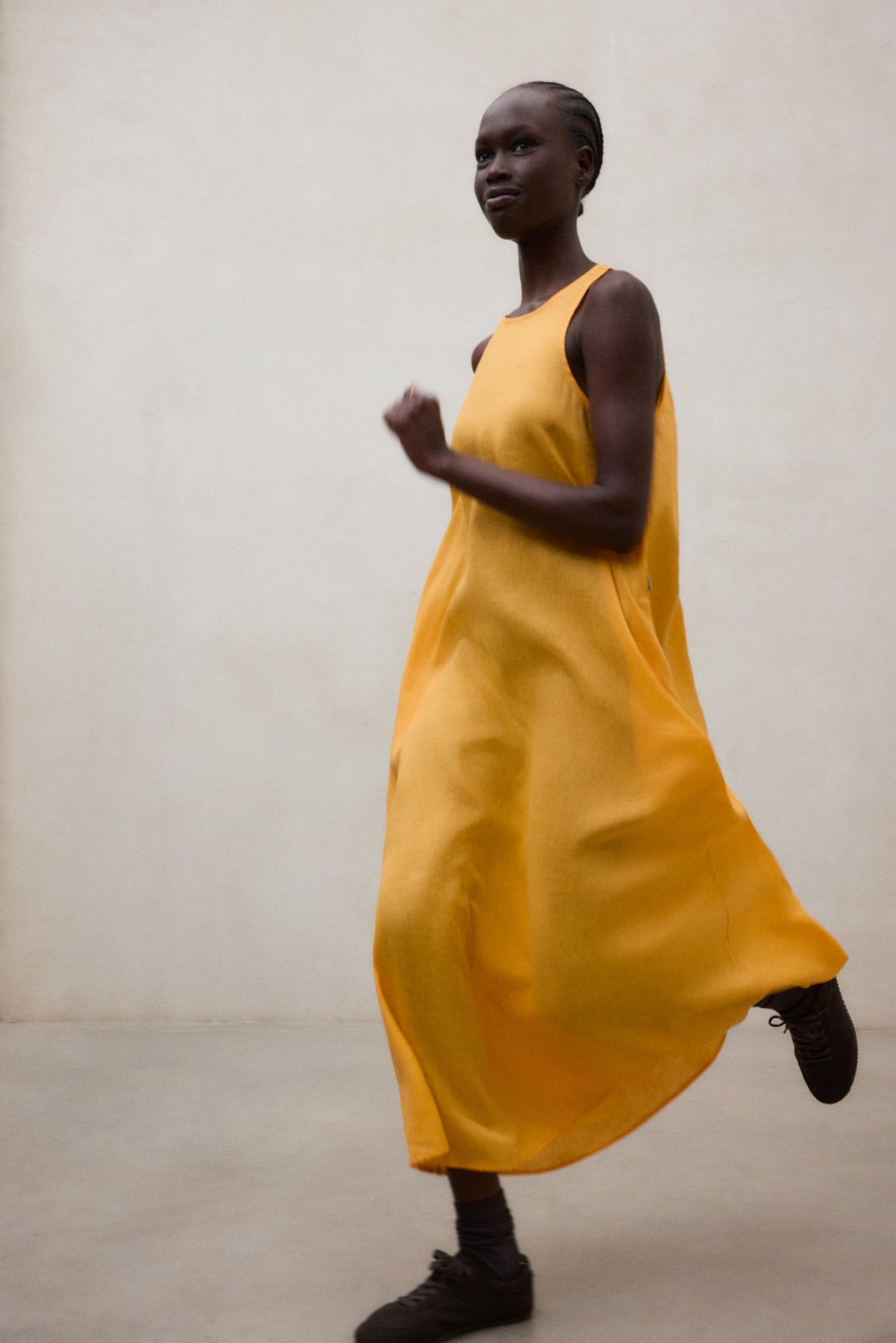 ORANGE UKARA DRESS