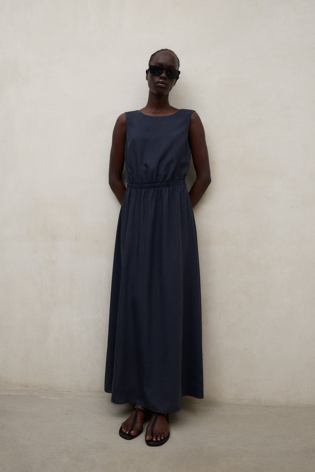 NAVY BLUE VITTORIA DRESS