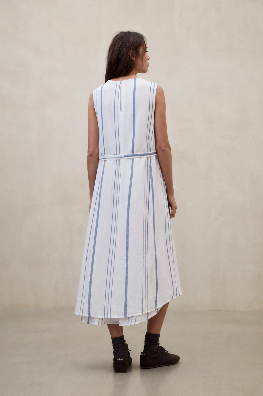 VESTIDO DE RAYAS ZOE BLANCO