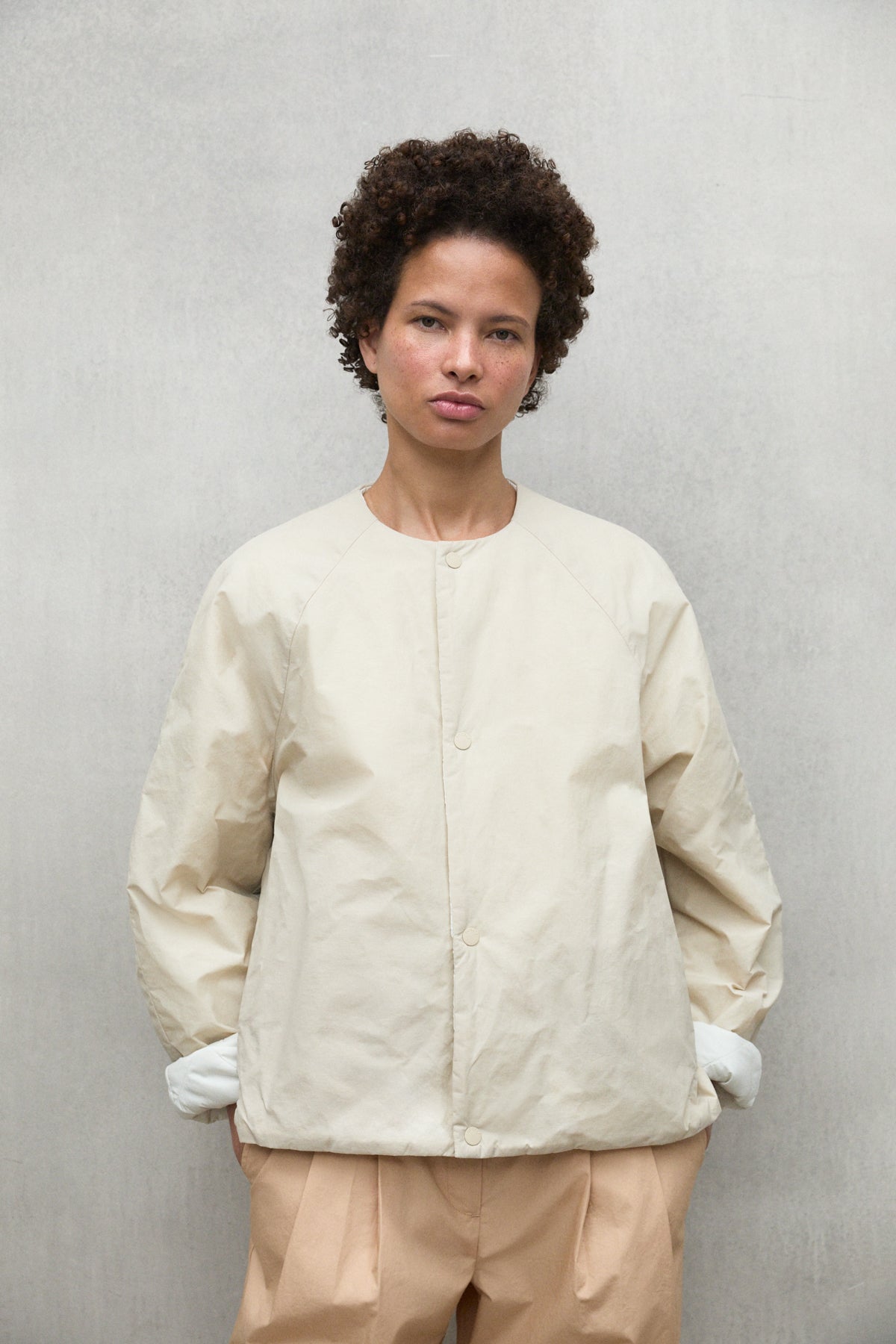 BEIGE REVERSIBLE JACKET GAVEA 